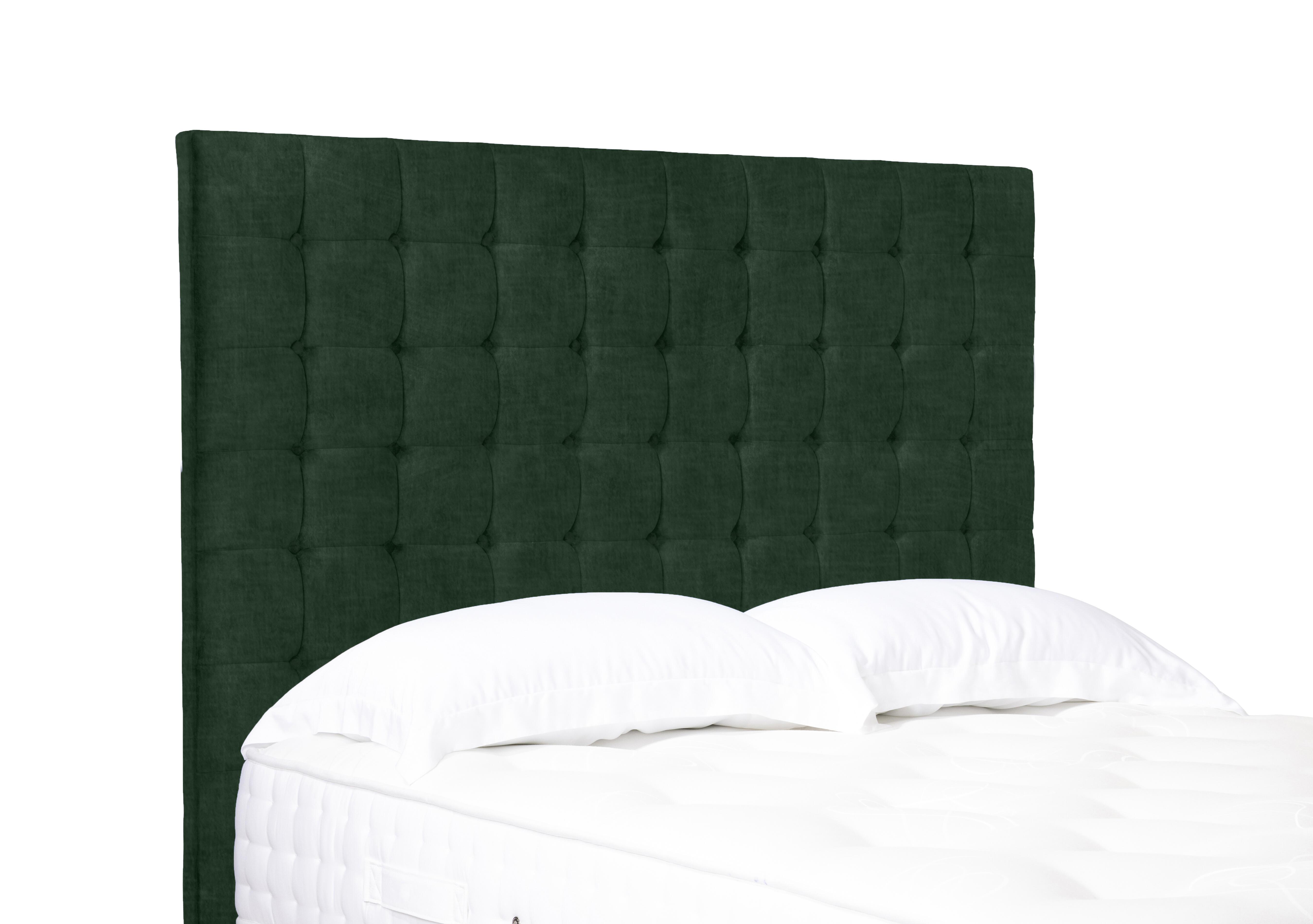 Dot High Floor Standing Headboard in 502 Tormaline Green on Furniture Village