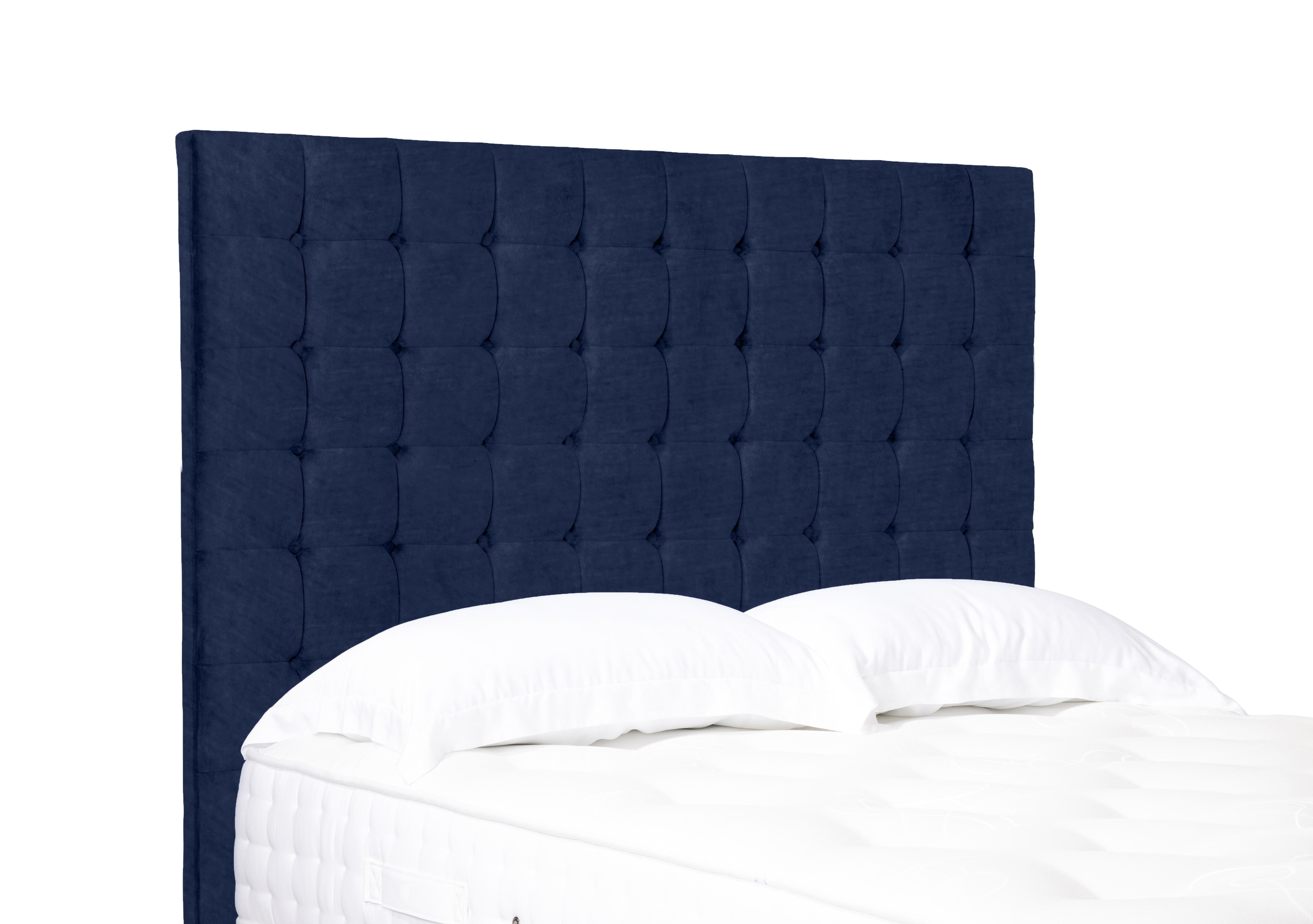 Artisan Collection Dot High Floor Standing Headboard in Aston Navy on Furniture Village