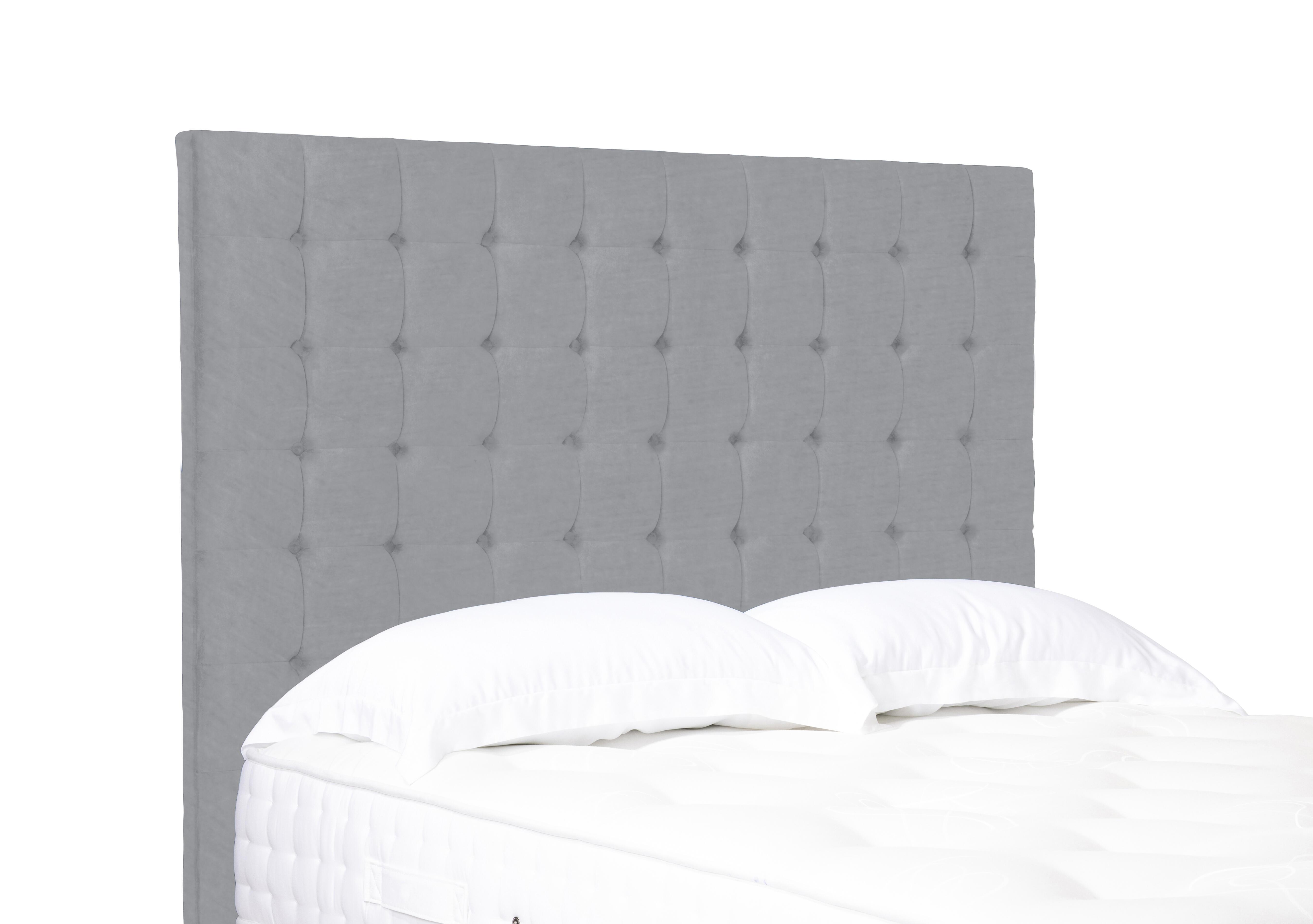 Artisan Collection Dot High Floor Standing Headboard in Aston Silver on Furniture Village