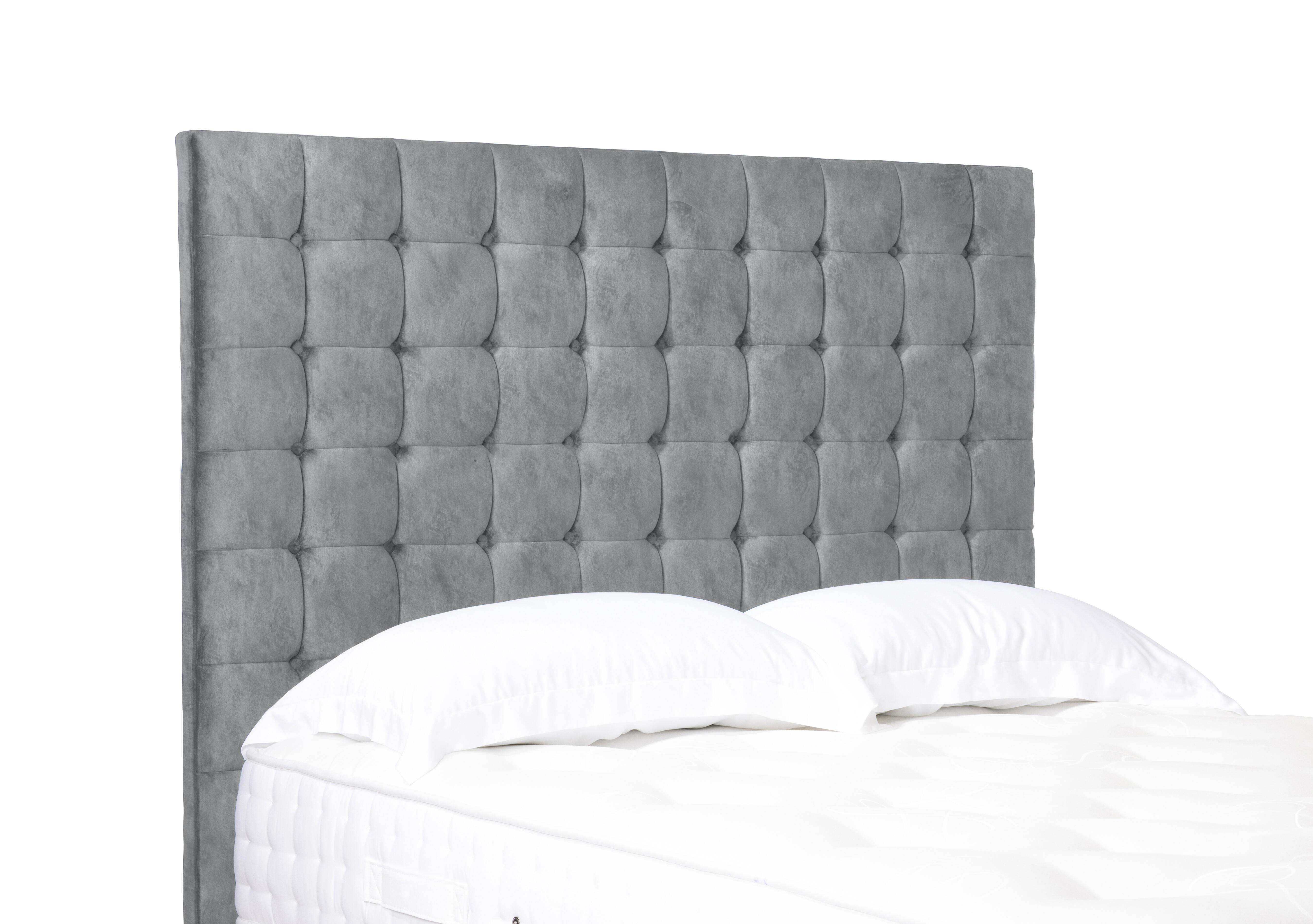 Artisan Collection Dot High Floor Standing Headboard in Daytona Silver on Furniture Village