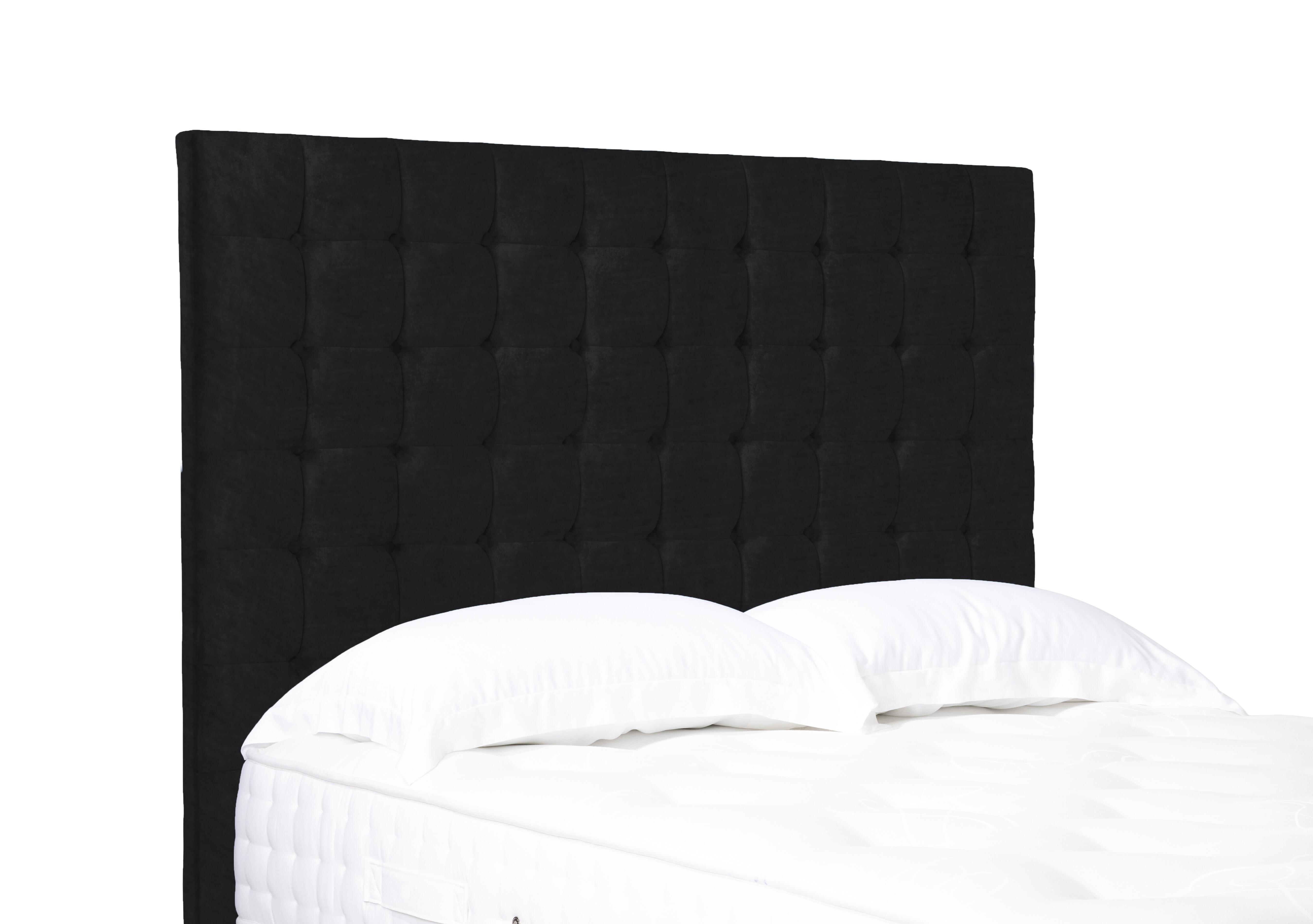 Artisan Collection Dot High Floor Standing Headboard in Plush Ebony on Furniture Village