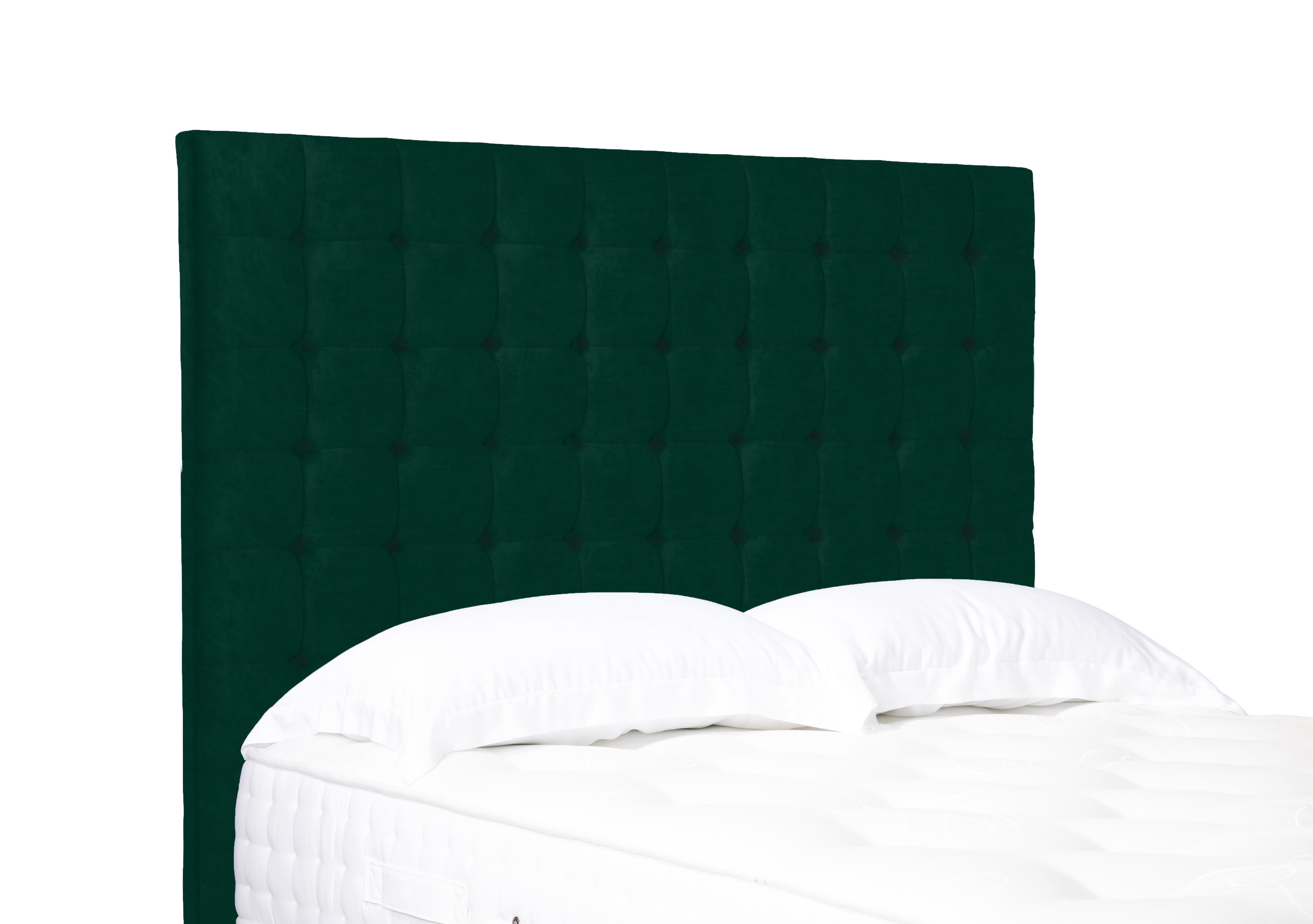 Artisan Collection Dot High Floor Standing Headboard in Plush Emerald on Furniture Village