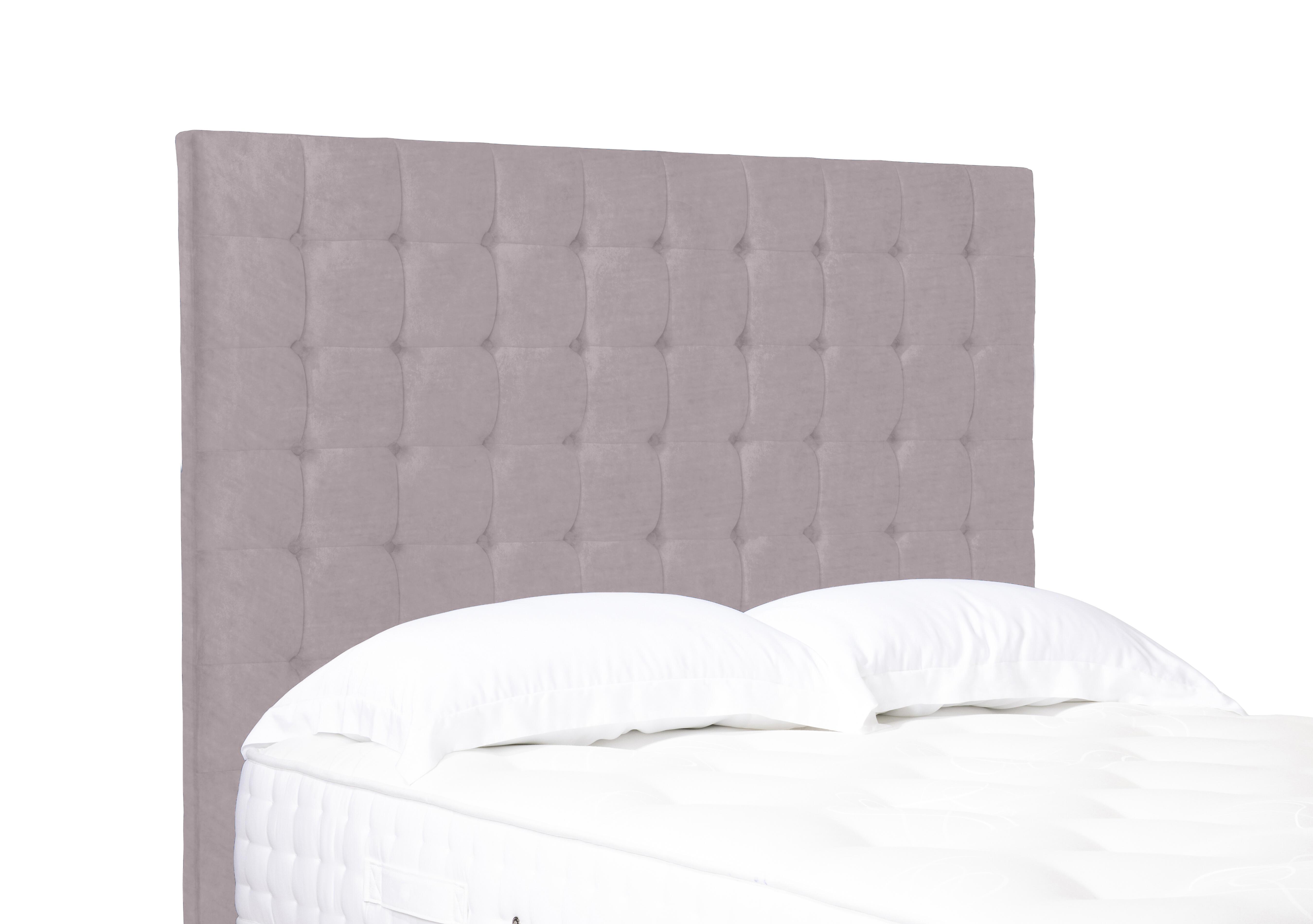 Artisan Collection Dot High Floor Standing Headboard in Plush Lilac on Furniture Village