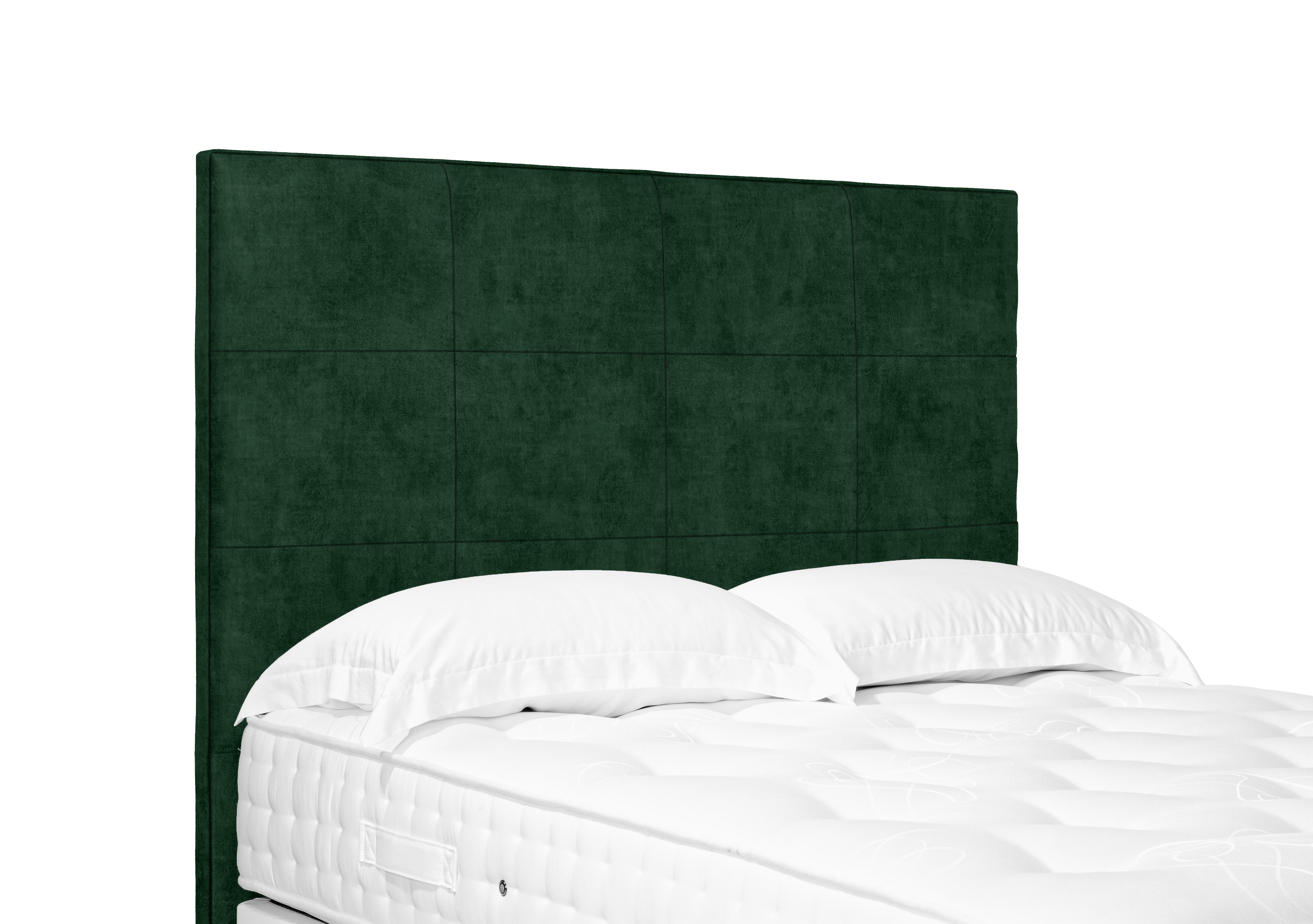 Elwood High Floor Standing Headboard in 502 Tormaline Green on Furniture Village
