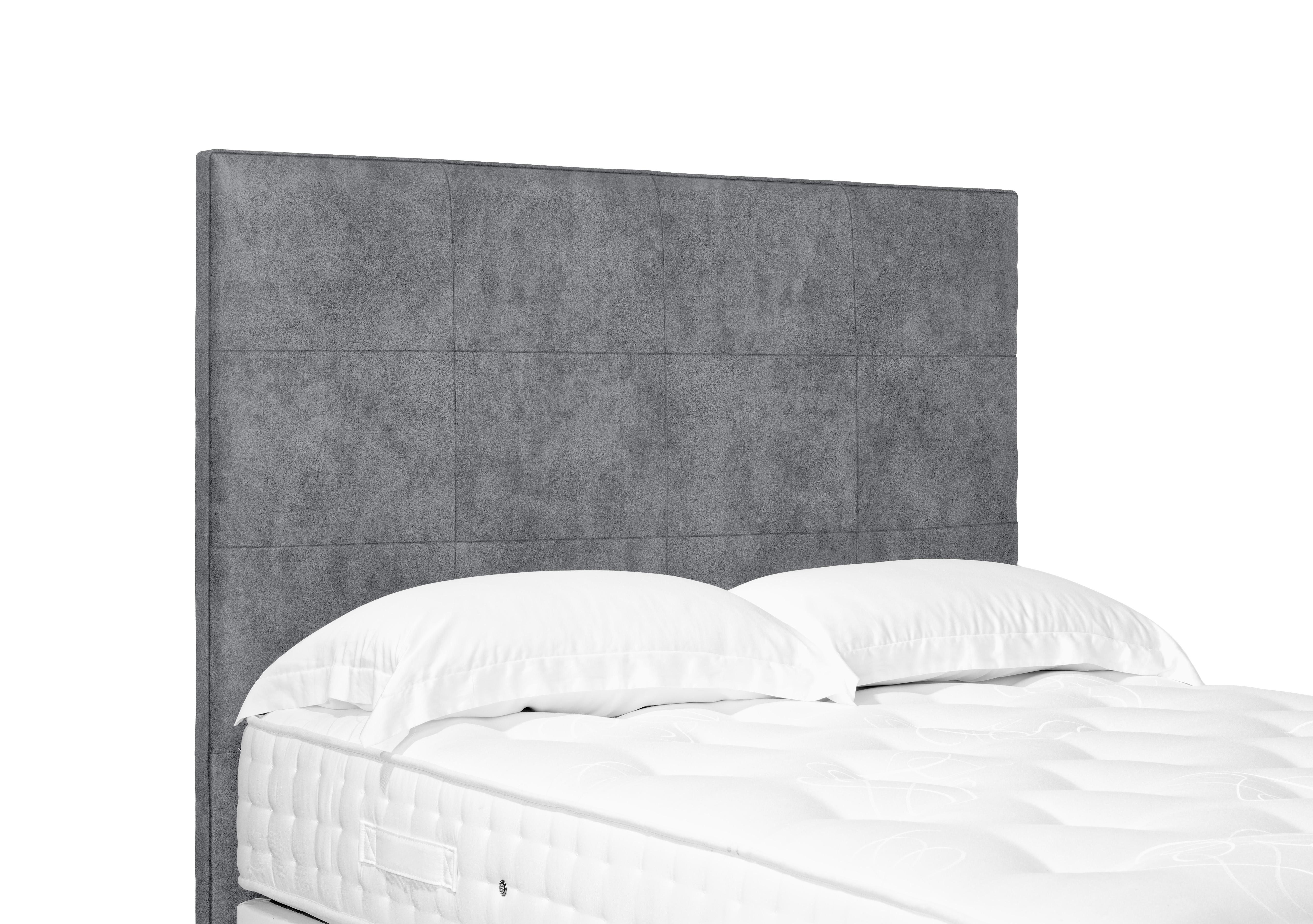 Artisan Collection Elwood High Floor Standing Headboard in 806 Simply Zinc on Furniture Village