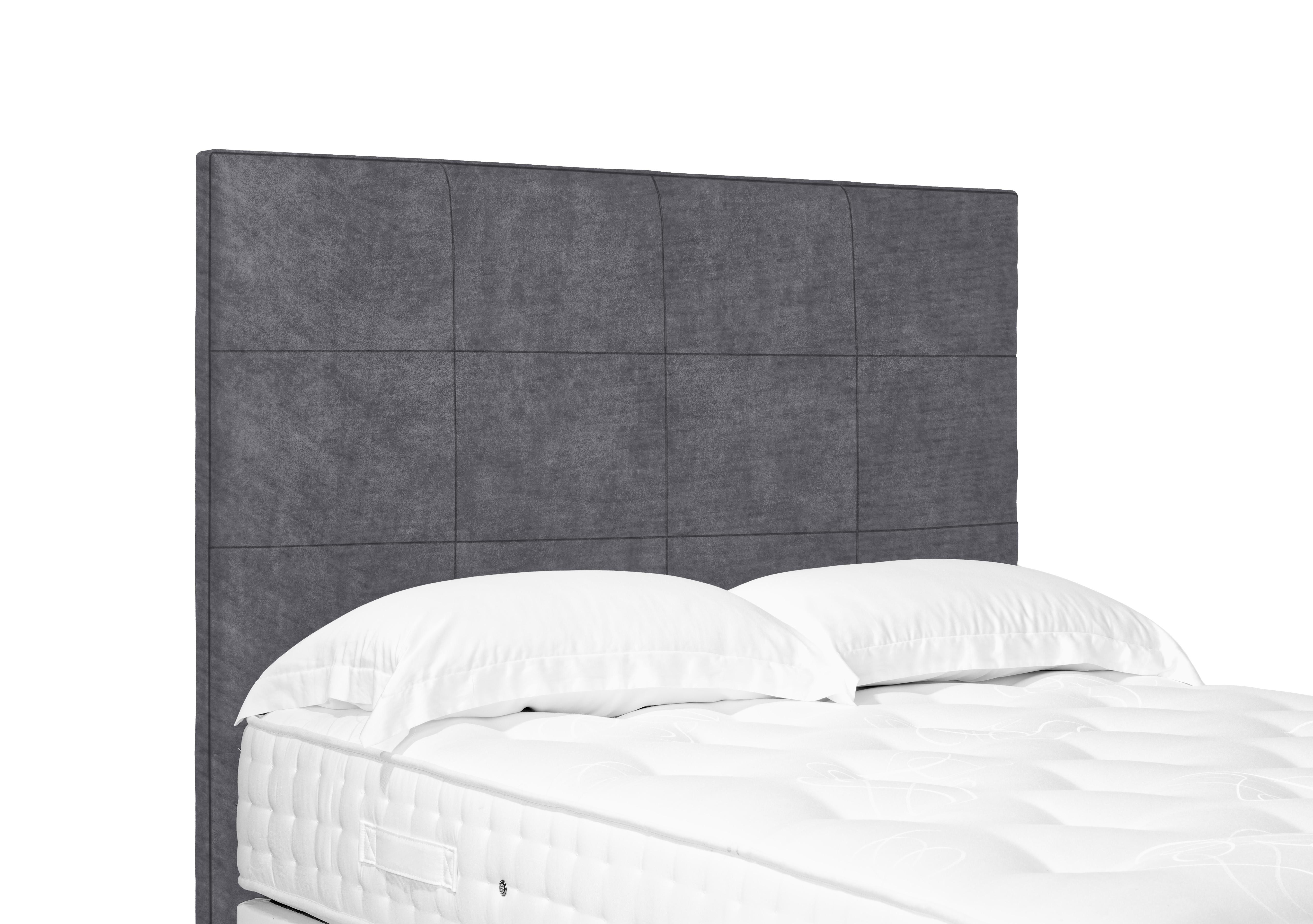 Artisan Collection Elwood High Floor Standing Headboard in Aston Steel on Furniture Village