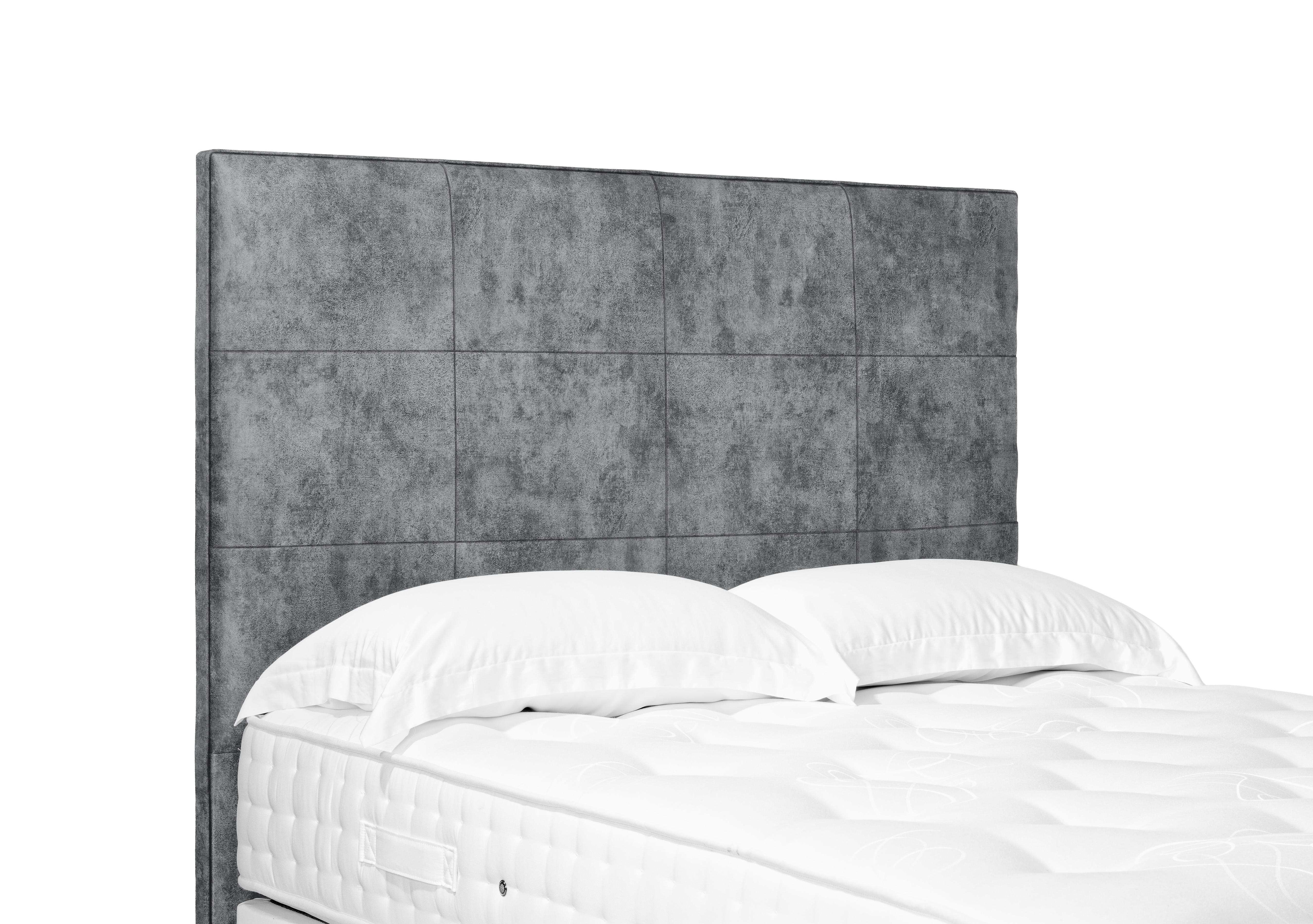 Artisan Collection Elwood High Floor Standing Headboard in Daytona Silver on Furniture Village