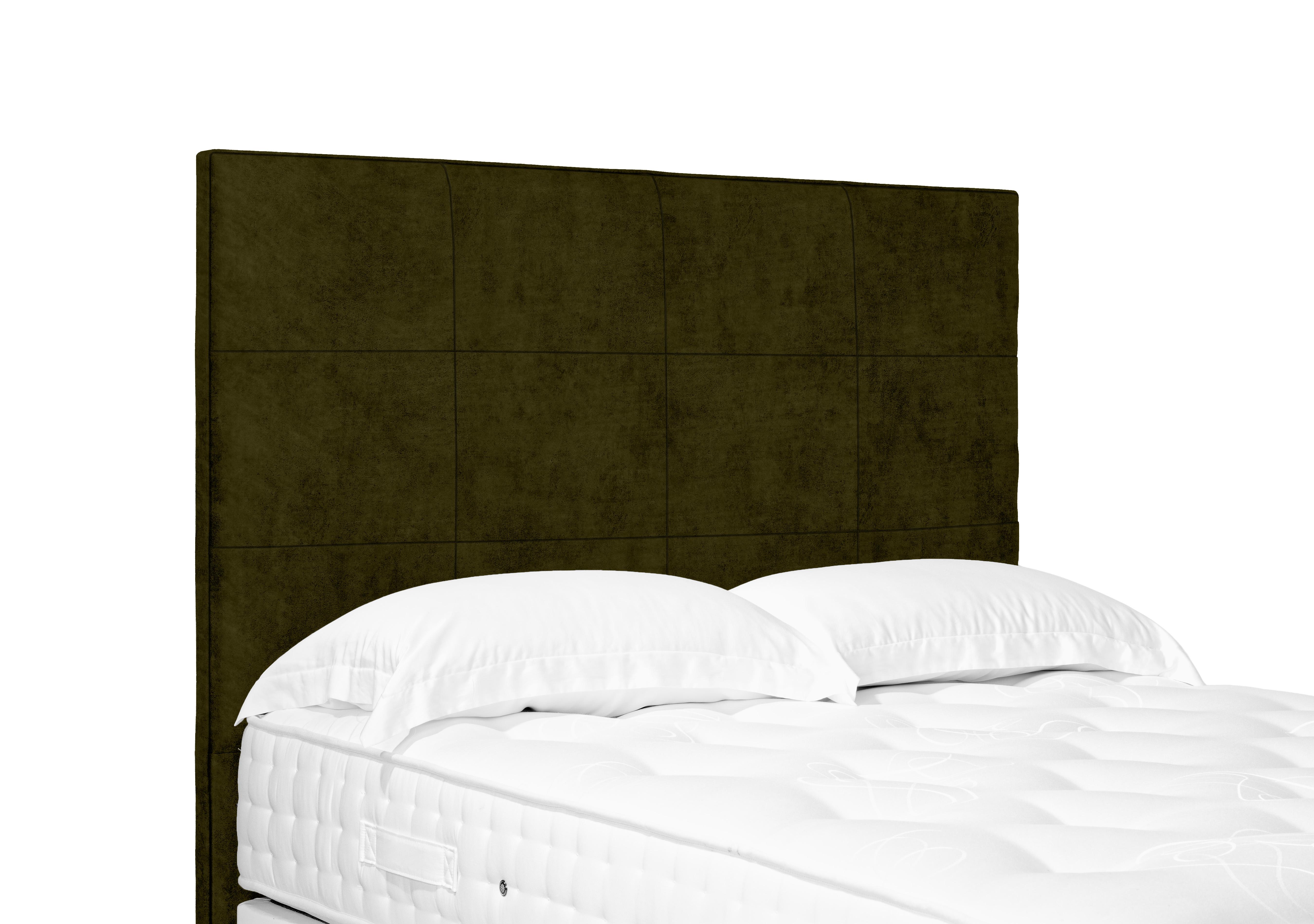 Elwood High Floor Standing Headboard in Milan Khaki on Furniture Village