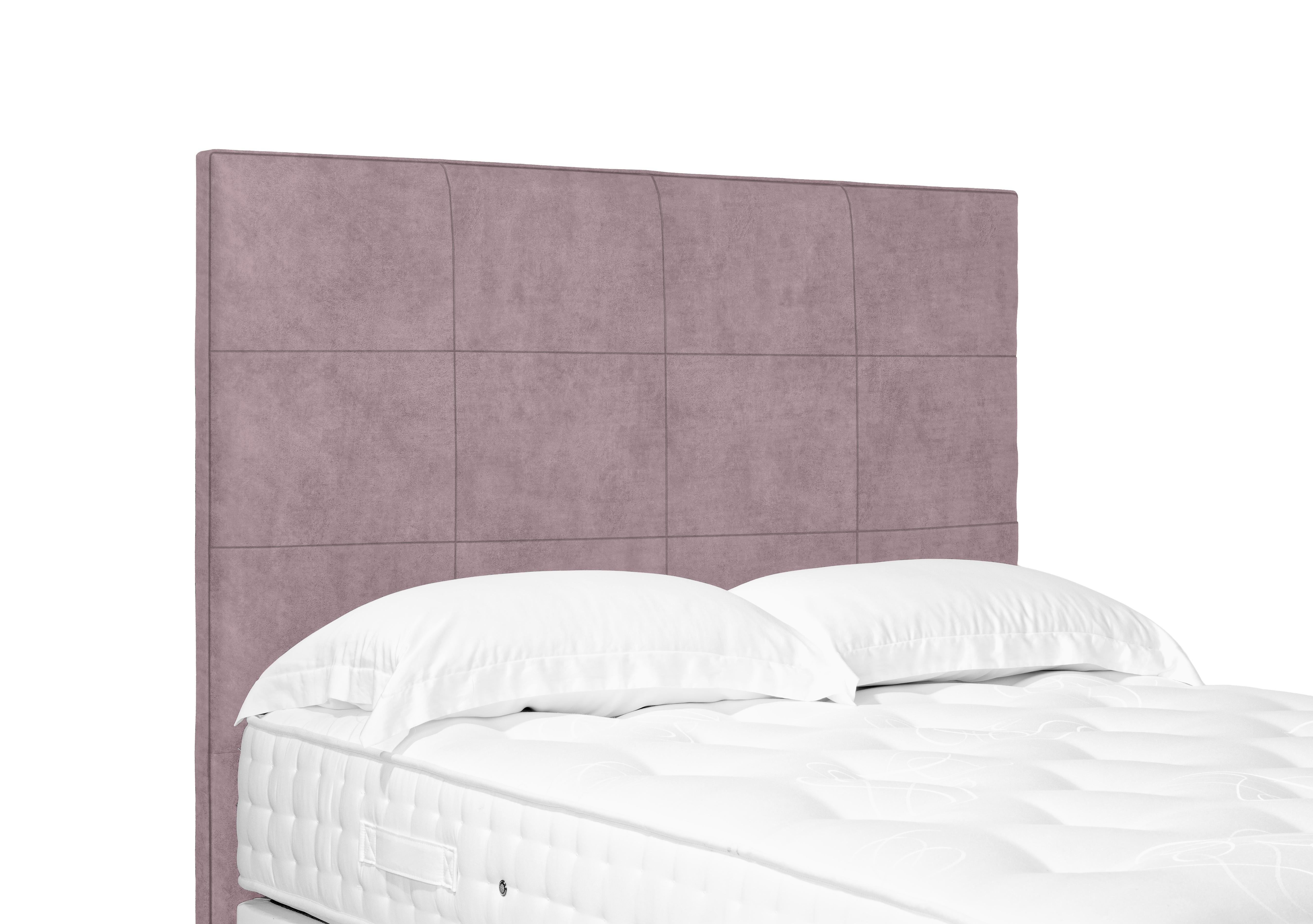 Elwood High Floor Standing Headboard in Plush Lilac on Furniture Village