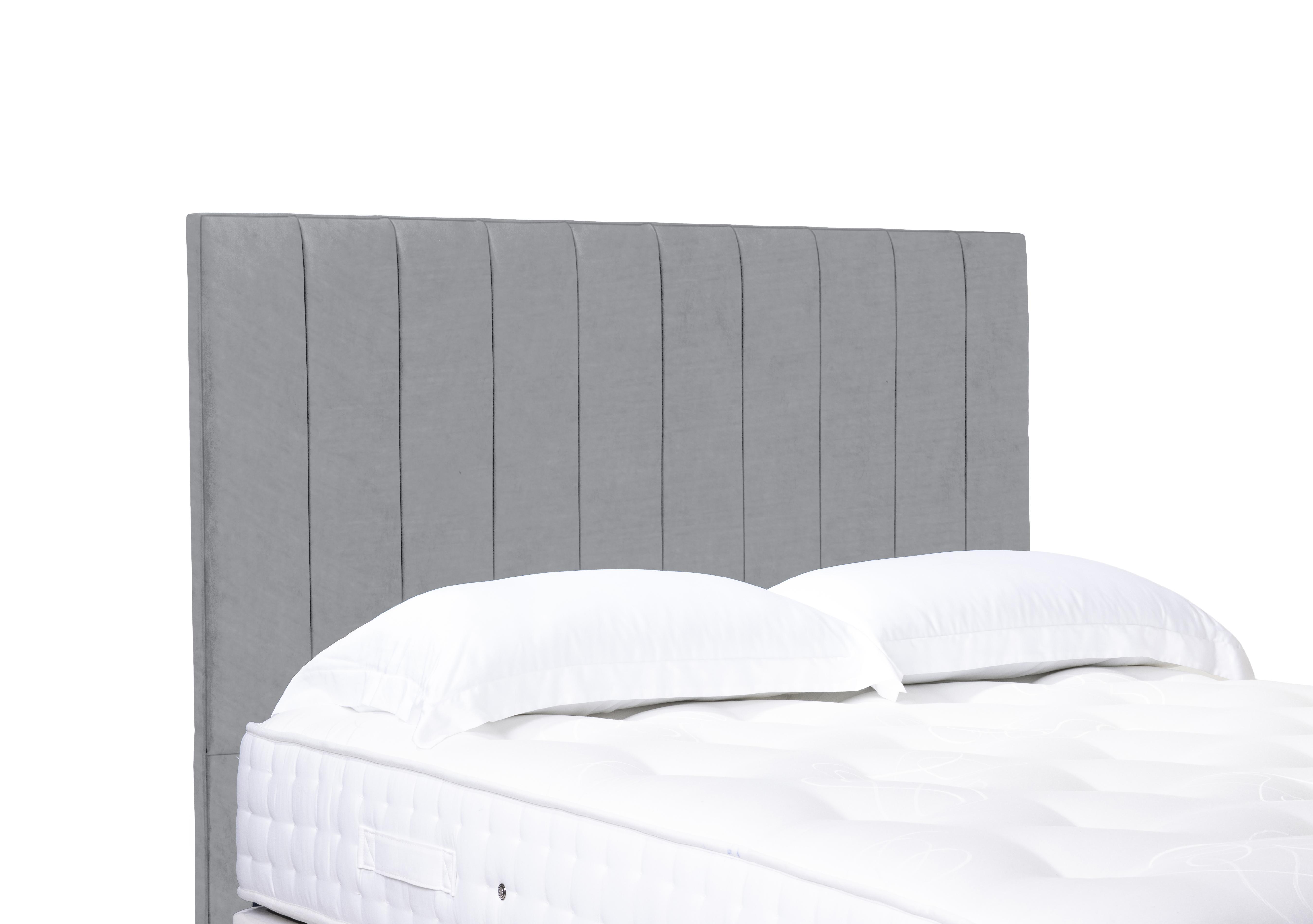 Elyse High Floor Standing Headboard in Aston Silver on Furniture Village