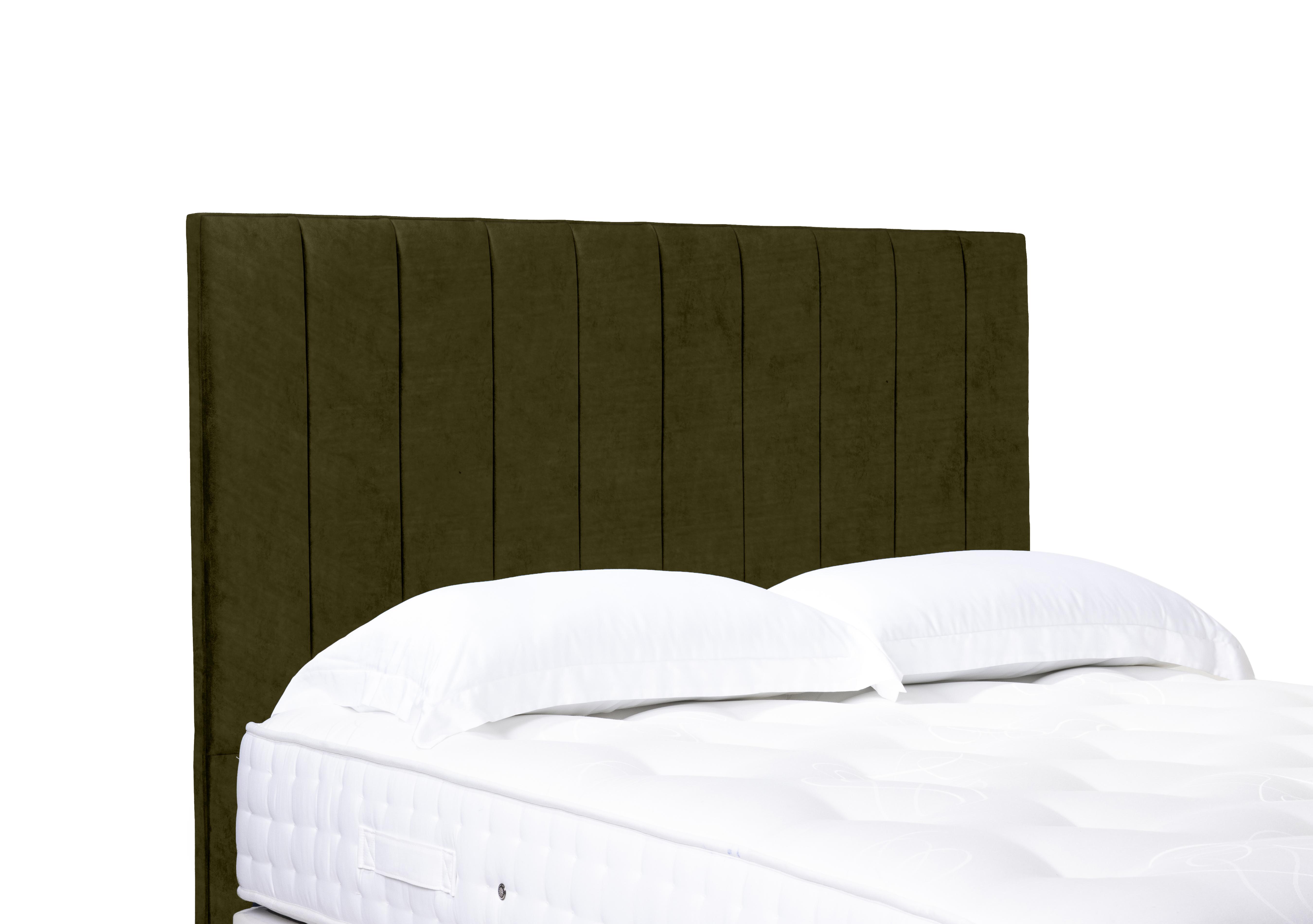 Artisan Collection Elyse High Floor Standing Headboard in Milan Khaki on Furniture Village