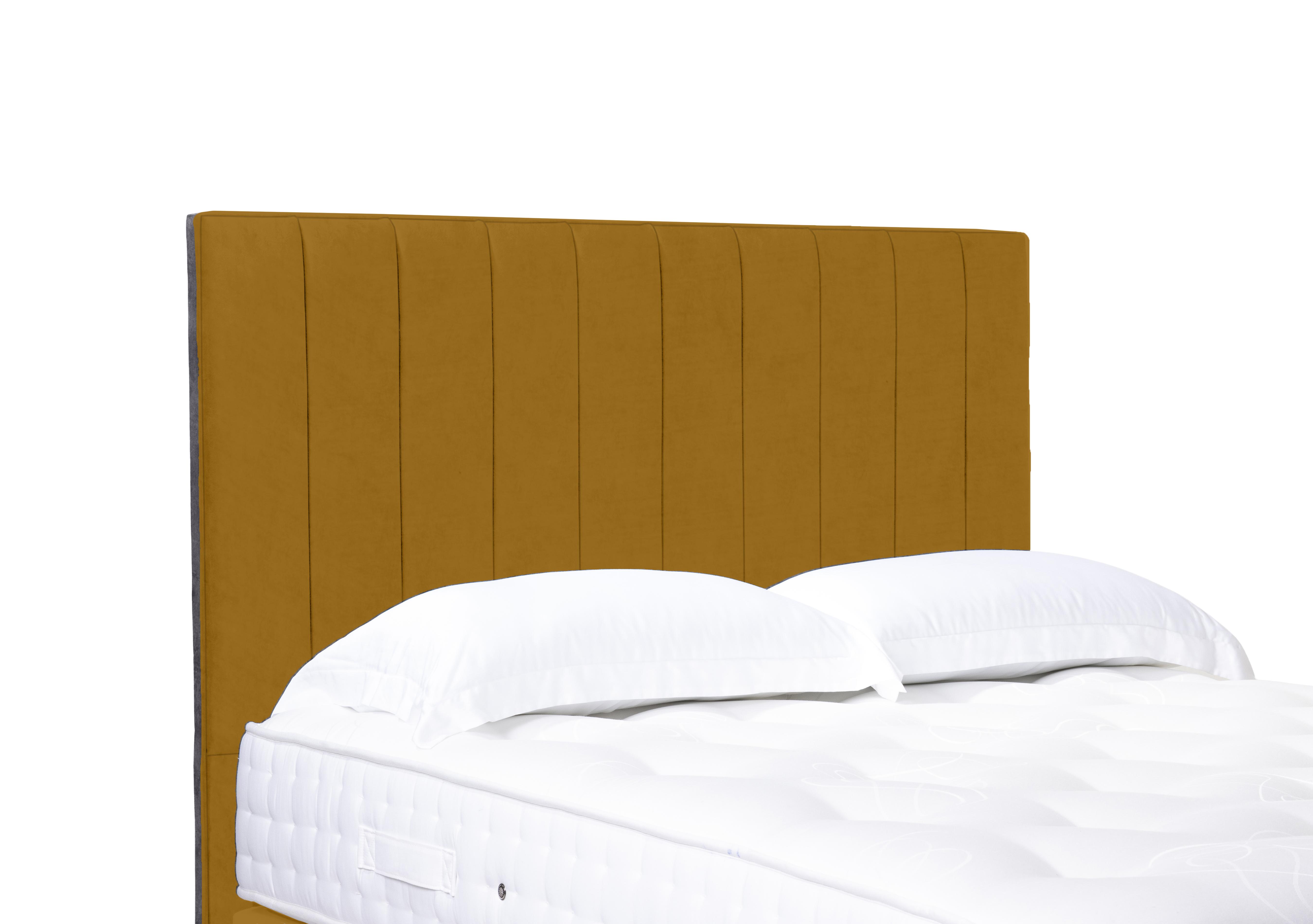 Elyse High Floor Standing Headboard in Plush Corn on Furniture Village