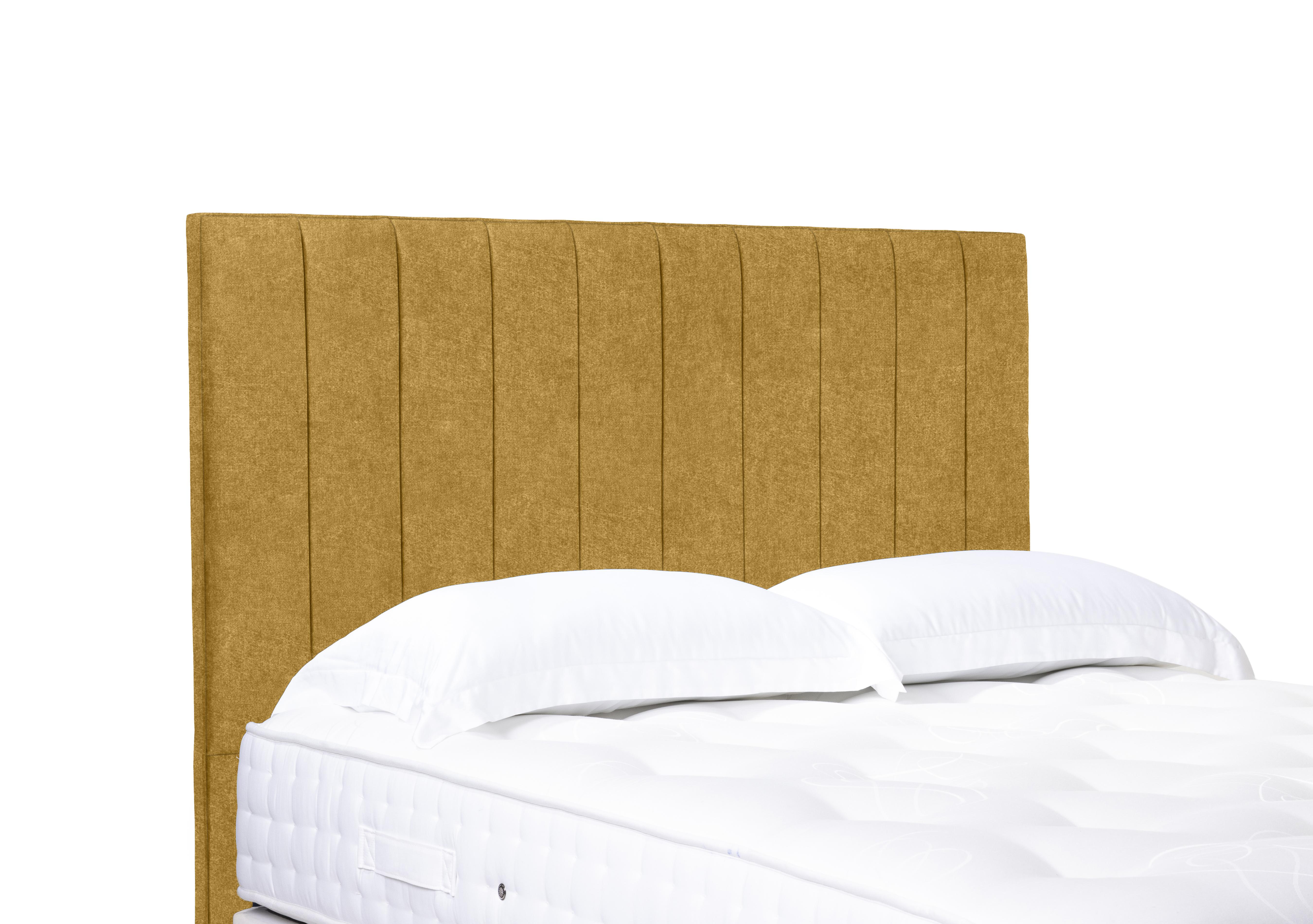 Artisan Collection Elyse High Floor Standing Headboard in Tweed Mustard on Furniture Village