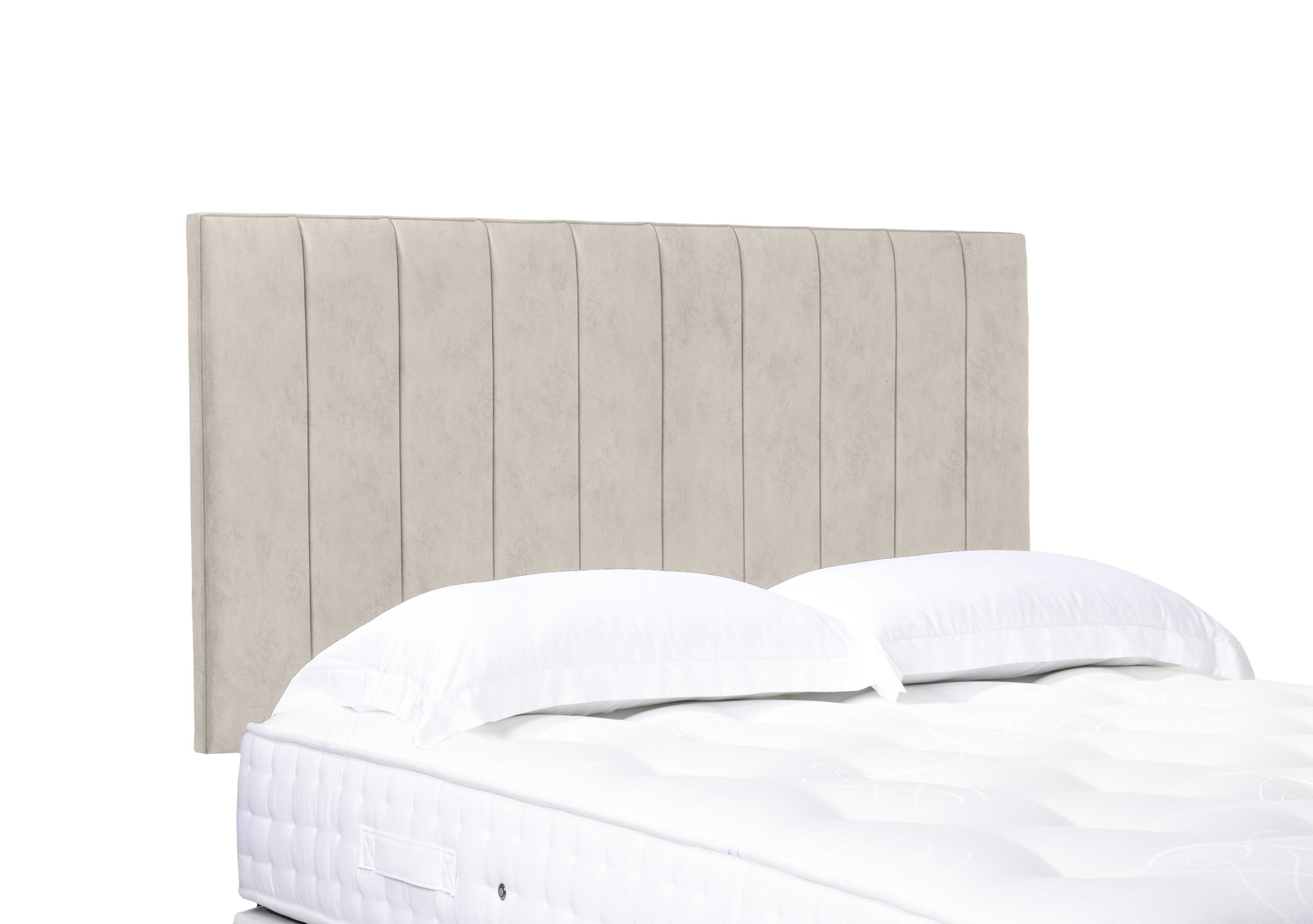Elyse High Strutted Headboard in 901 Sandstone Pearl on Furniture Village