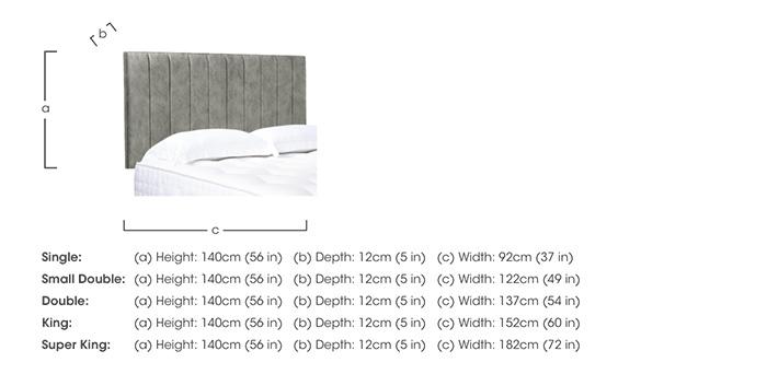 Artisan Collection Elyse High Strutted Headboard in  on Furniture Village