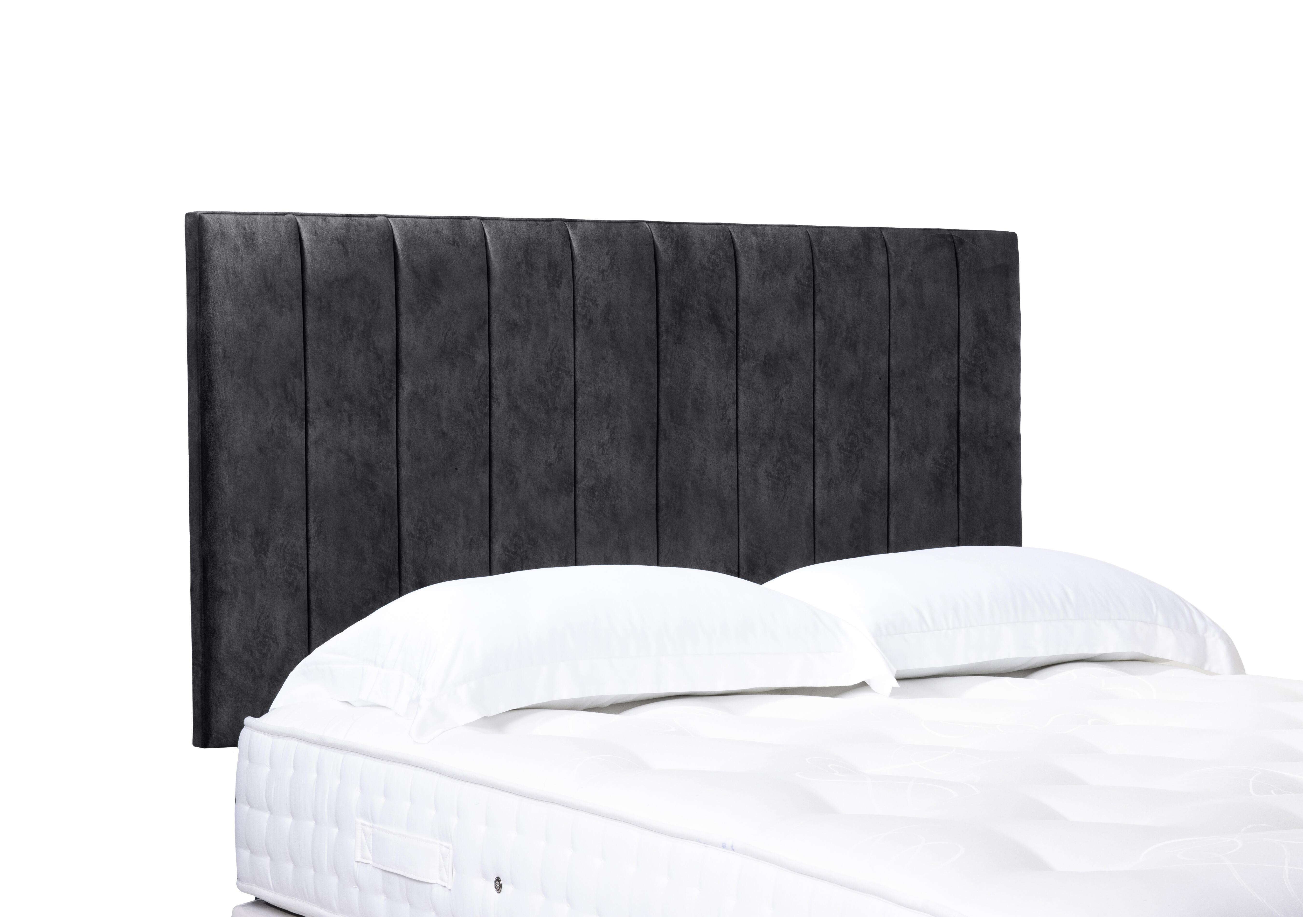 Artisan Collection Elyse High Strutted Headboard in Daytona Coal on Furniture Village