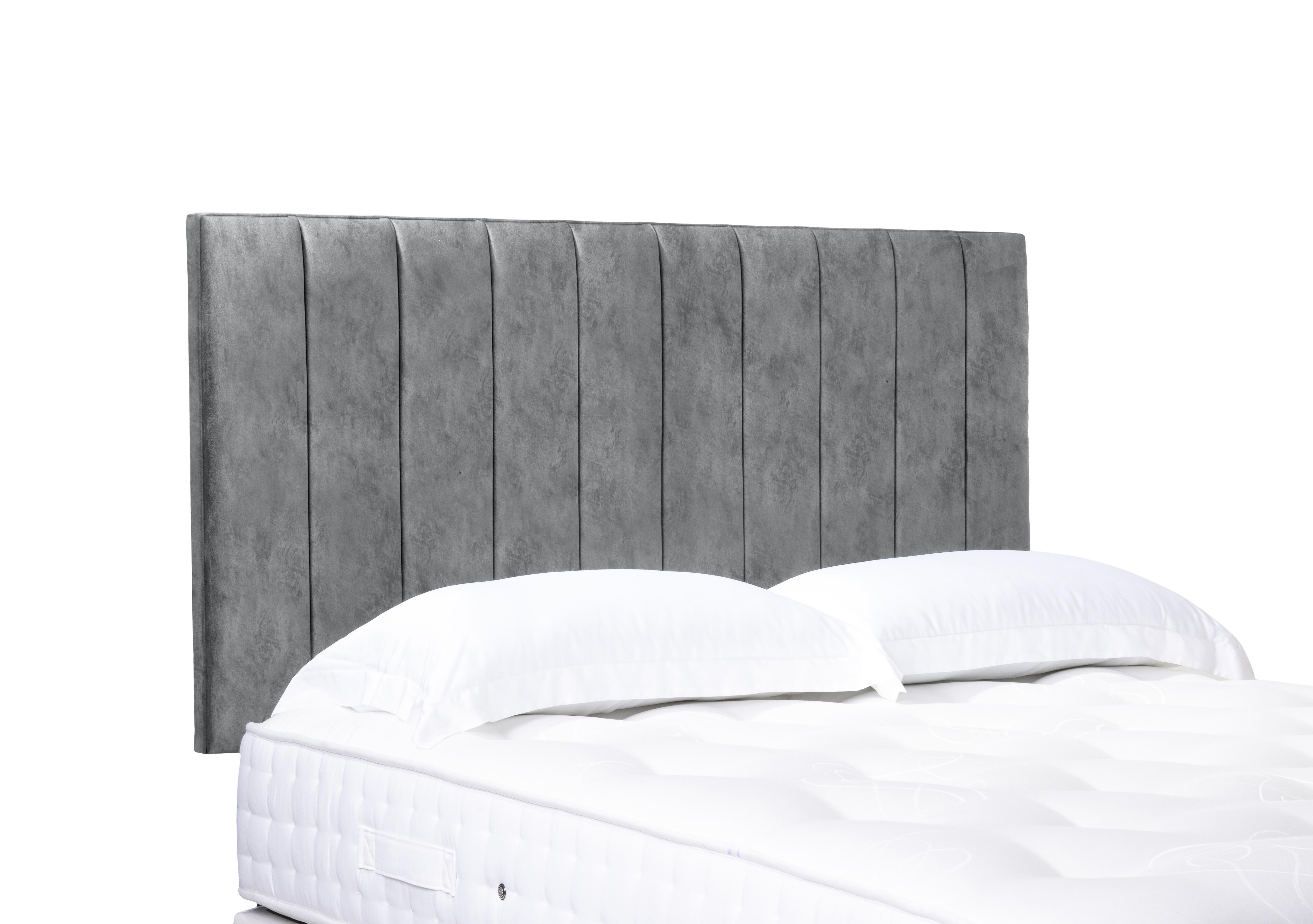 Artisan Collection Elyse High Strutted Headboard in Daytona Silver on Furniture Village