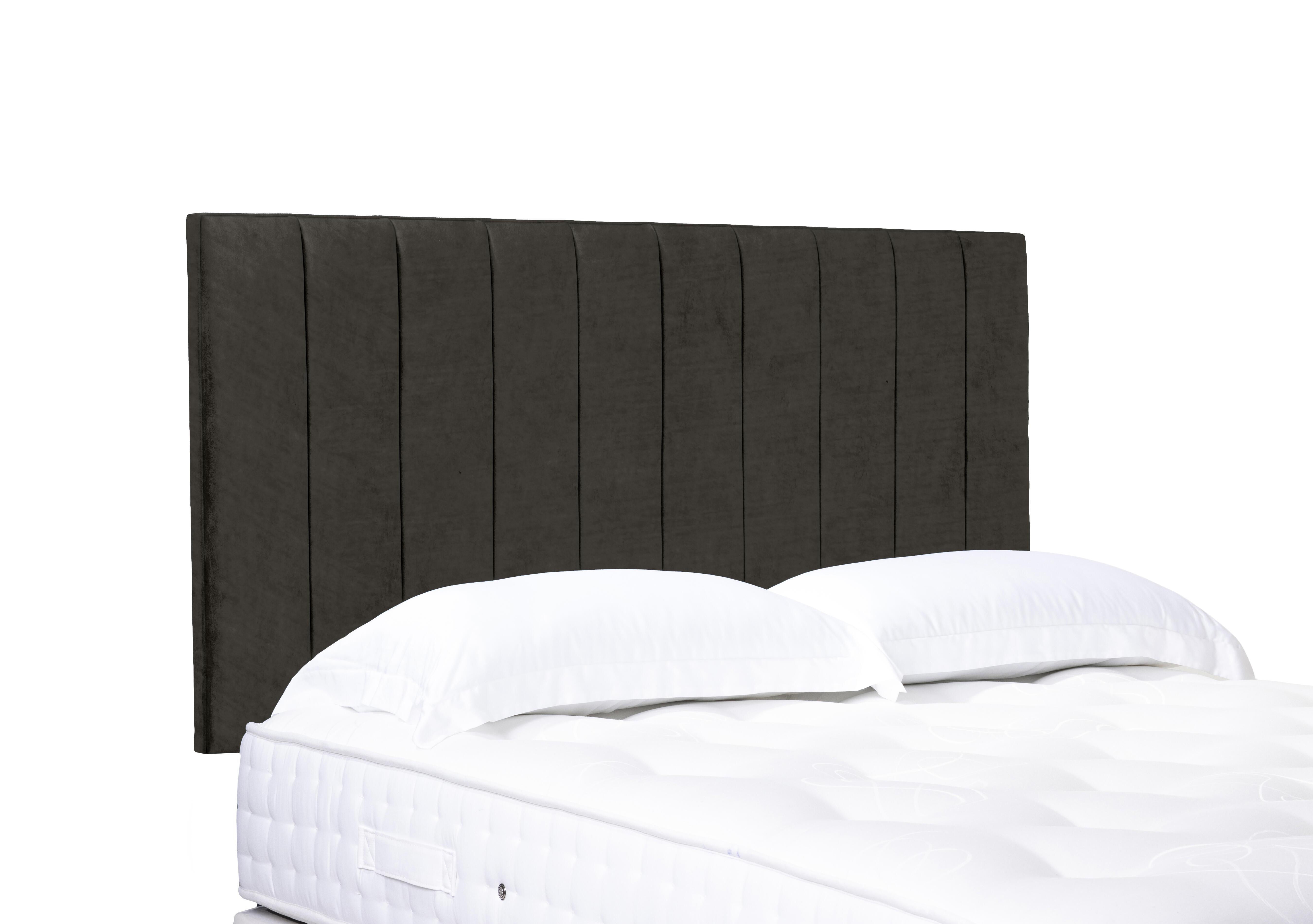 Artisan Collection Elyse High Strutted Headboard in Milan Thunder on Furniture Village