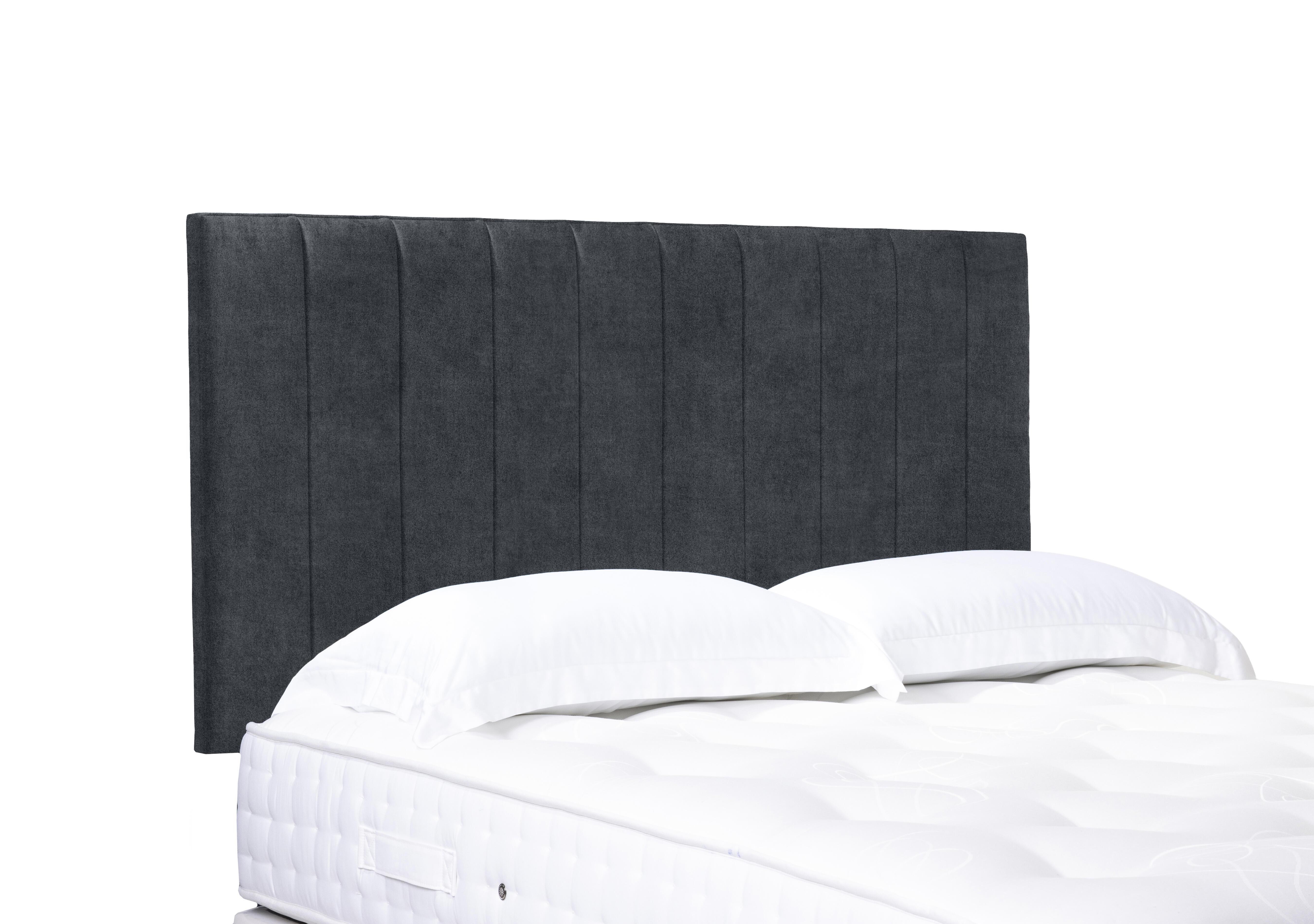 Artisan Collection Elyse High Strutted Headboard in Plain Onyx on Furniture Village