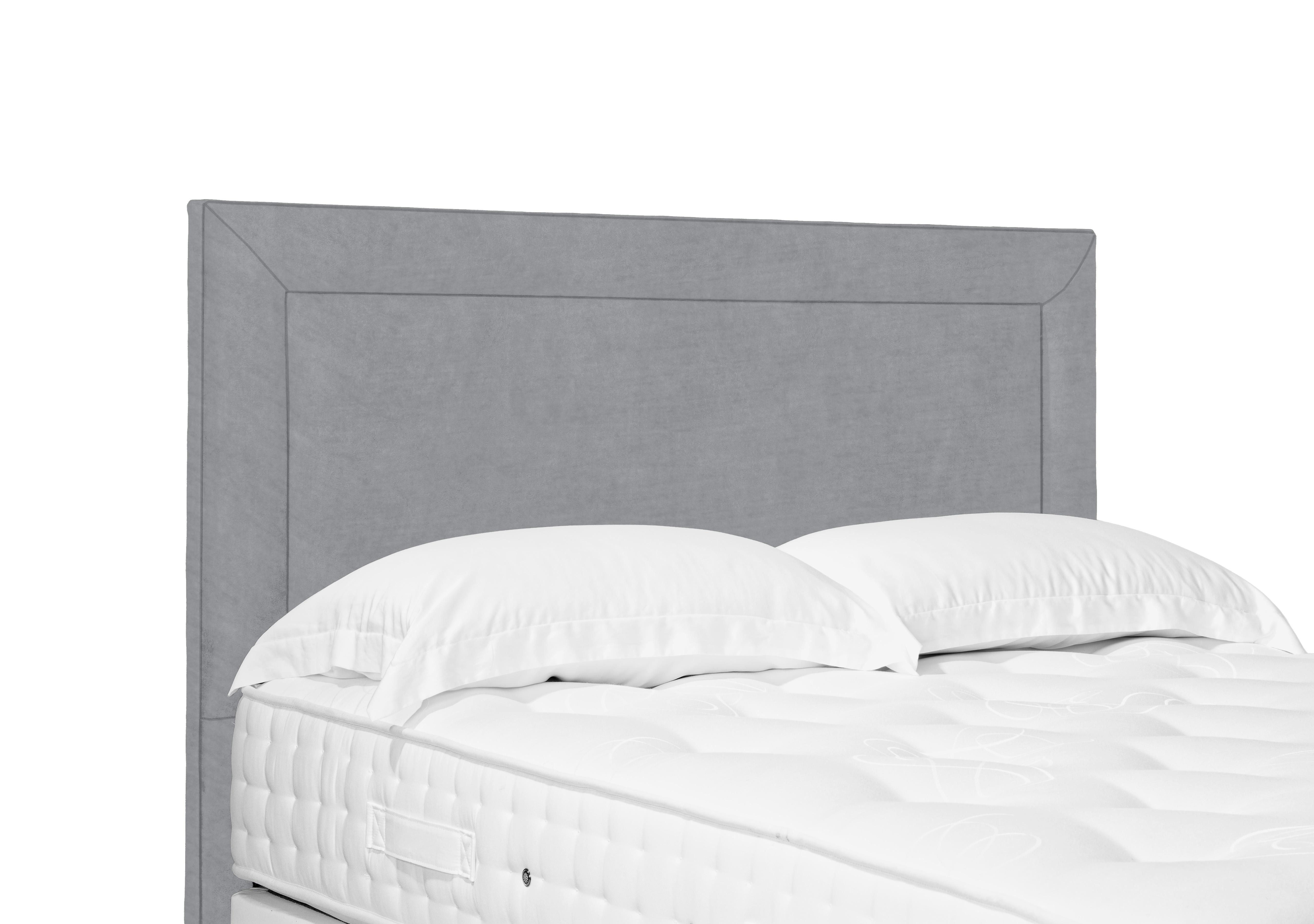 Foley Standard Floor Standing Headboard in Aston Silver on Furniture Village