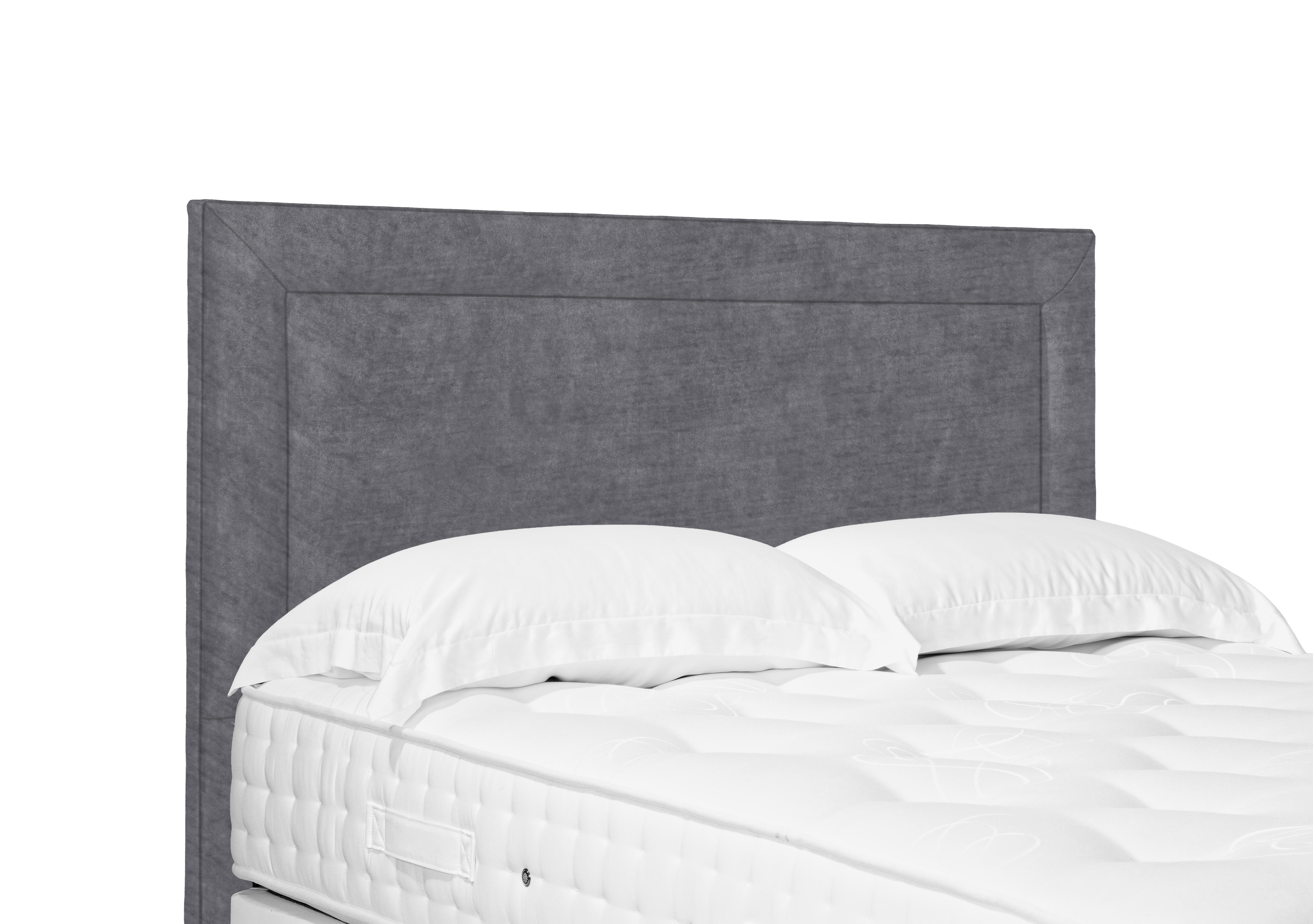 Foley Standard Floor Standing Headboard in Aston Steel on Furniture Village