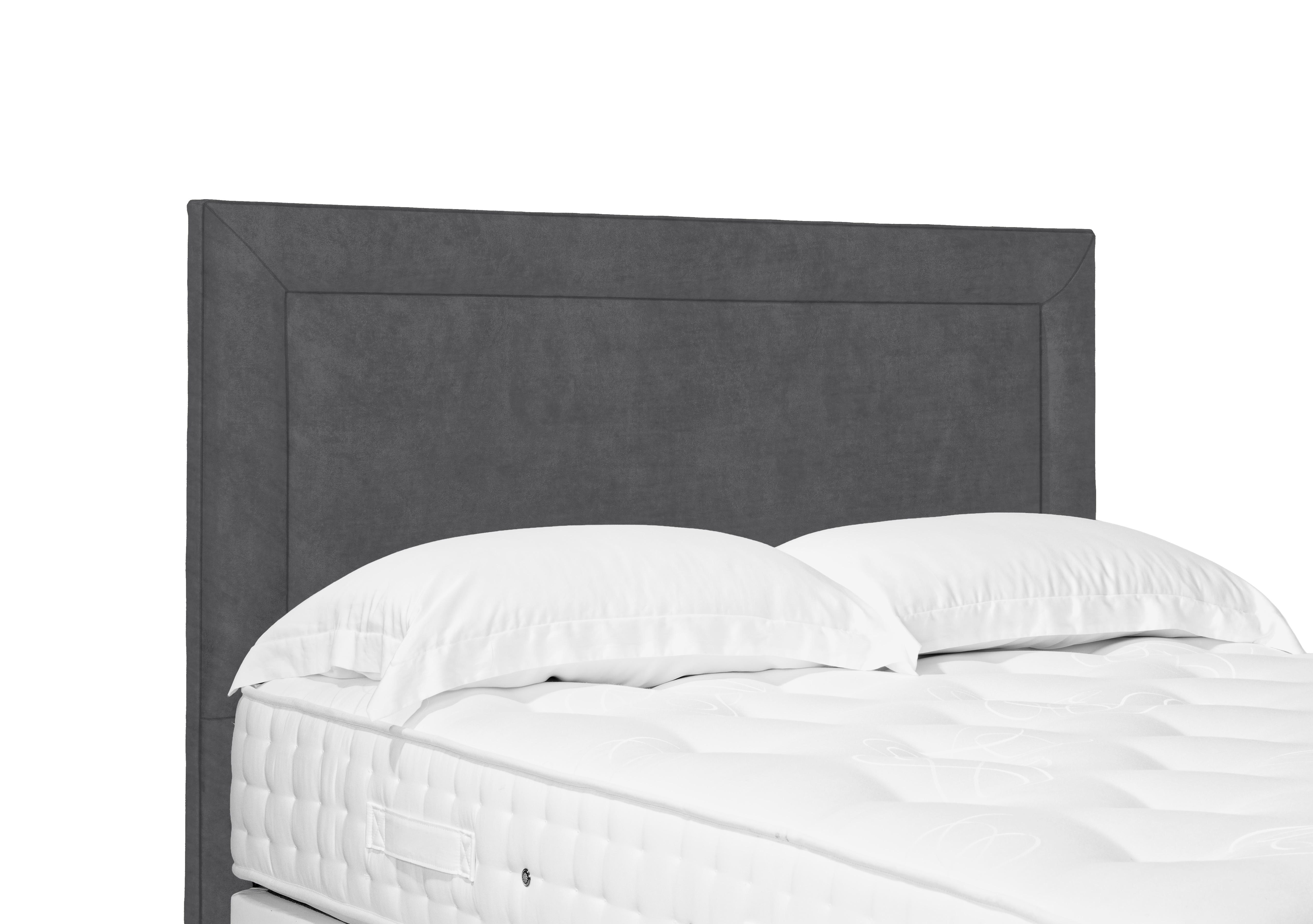 Artisan Collection Foley Standard Floor Standing Headboard in Plush Dark Grey on Furniture Village