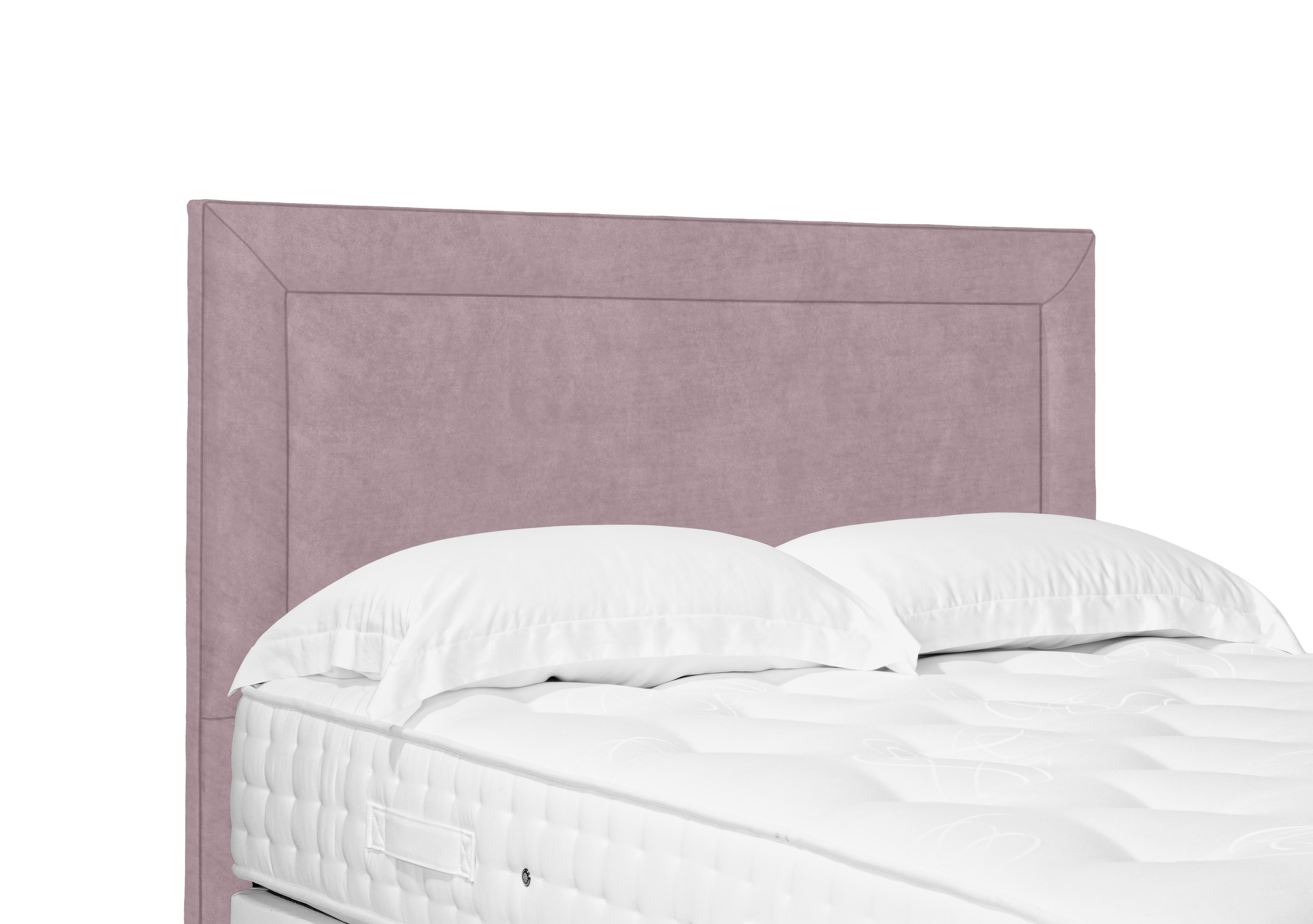 Foley Standard Floor Standing Headboard in Plush Lilac on Furniture Village