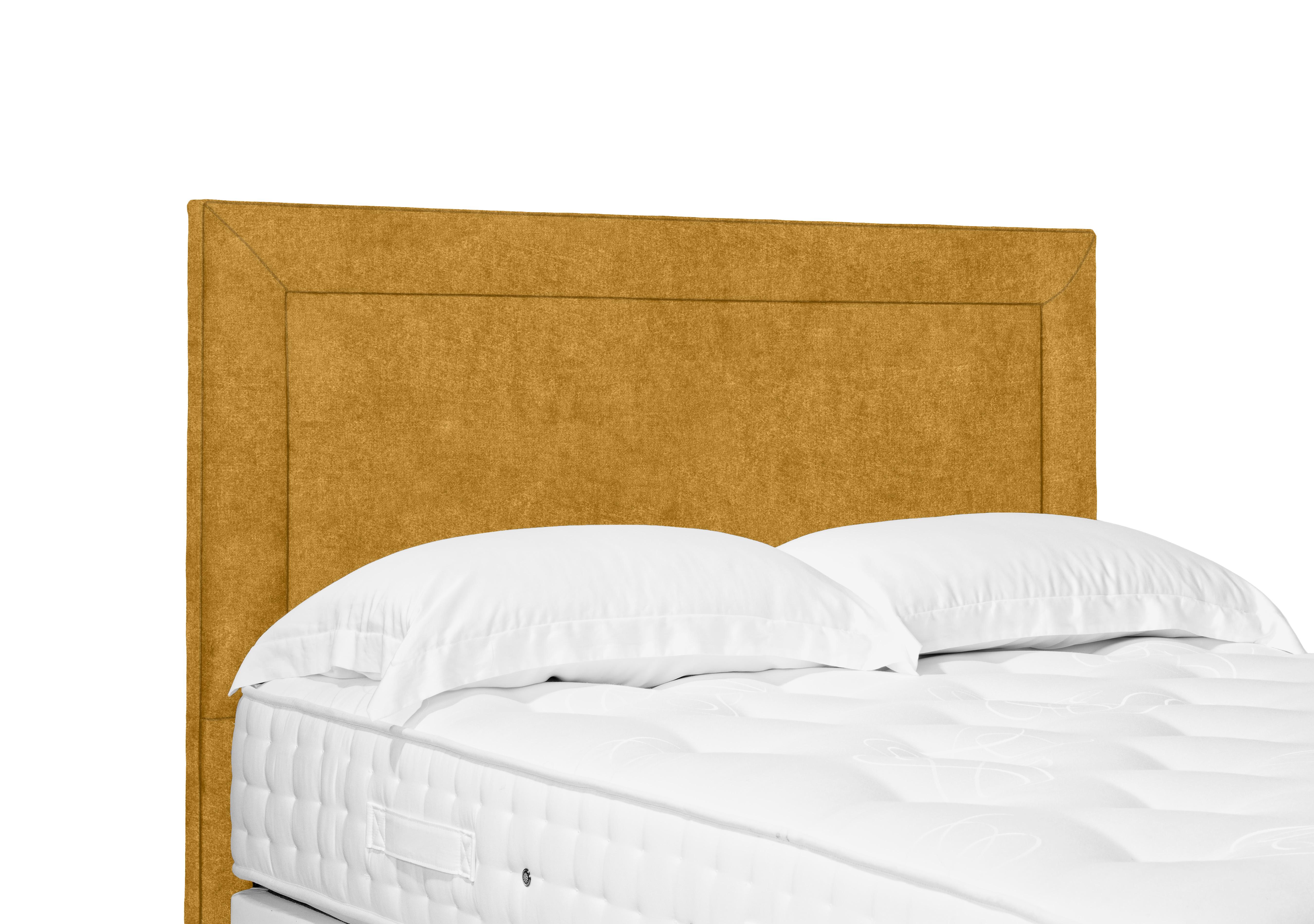 Artisan Collection Foley Standard Floor Standing Headboard in Tweed Mustard on Furniture Village
