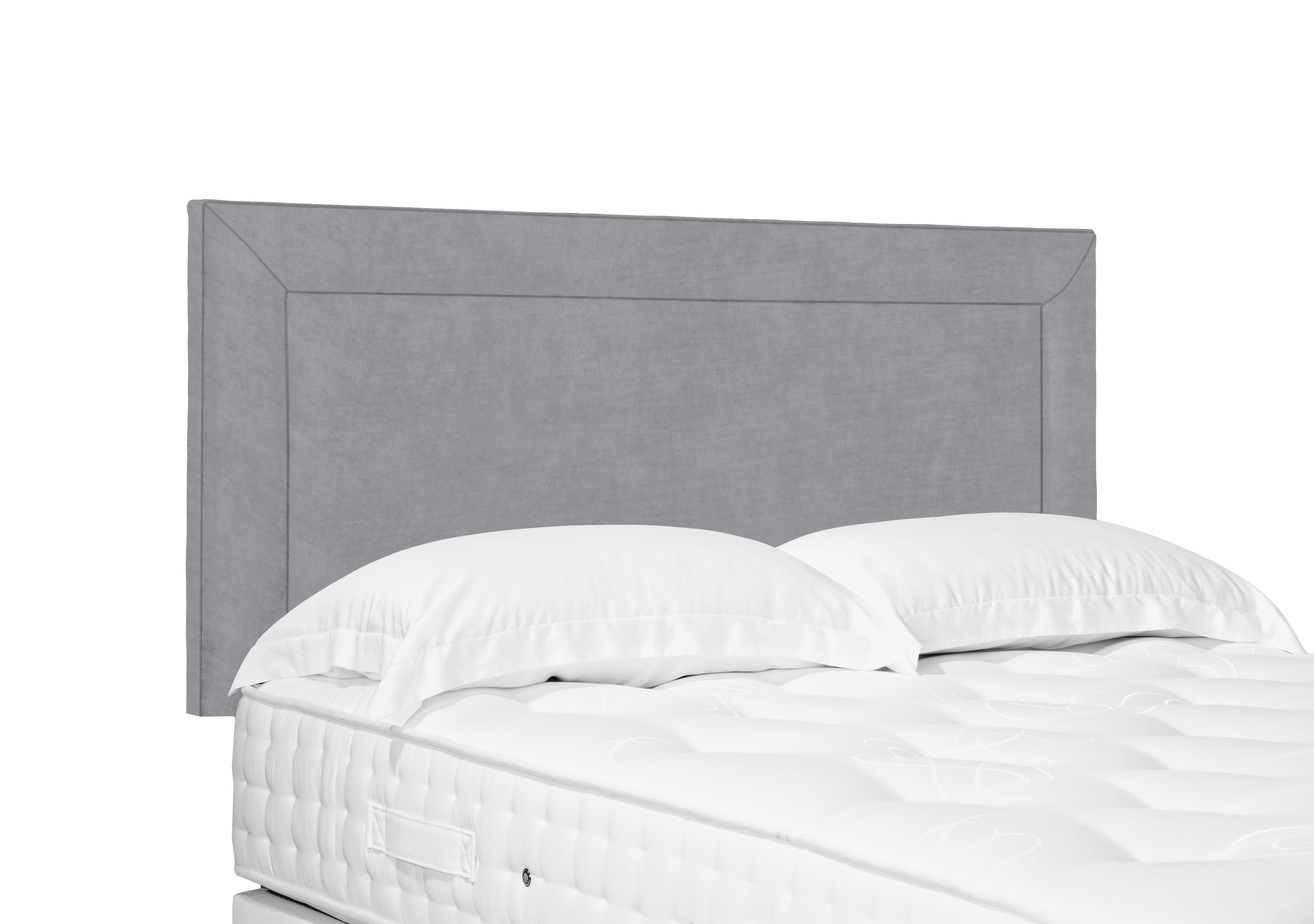 Foley Standard Strutted Headboard in Aston Silver on Furniture Village