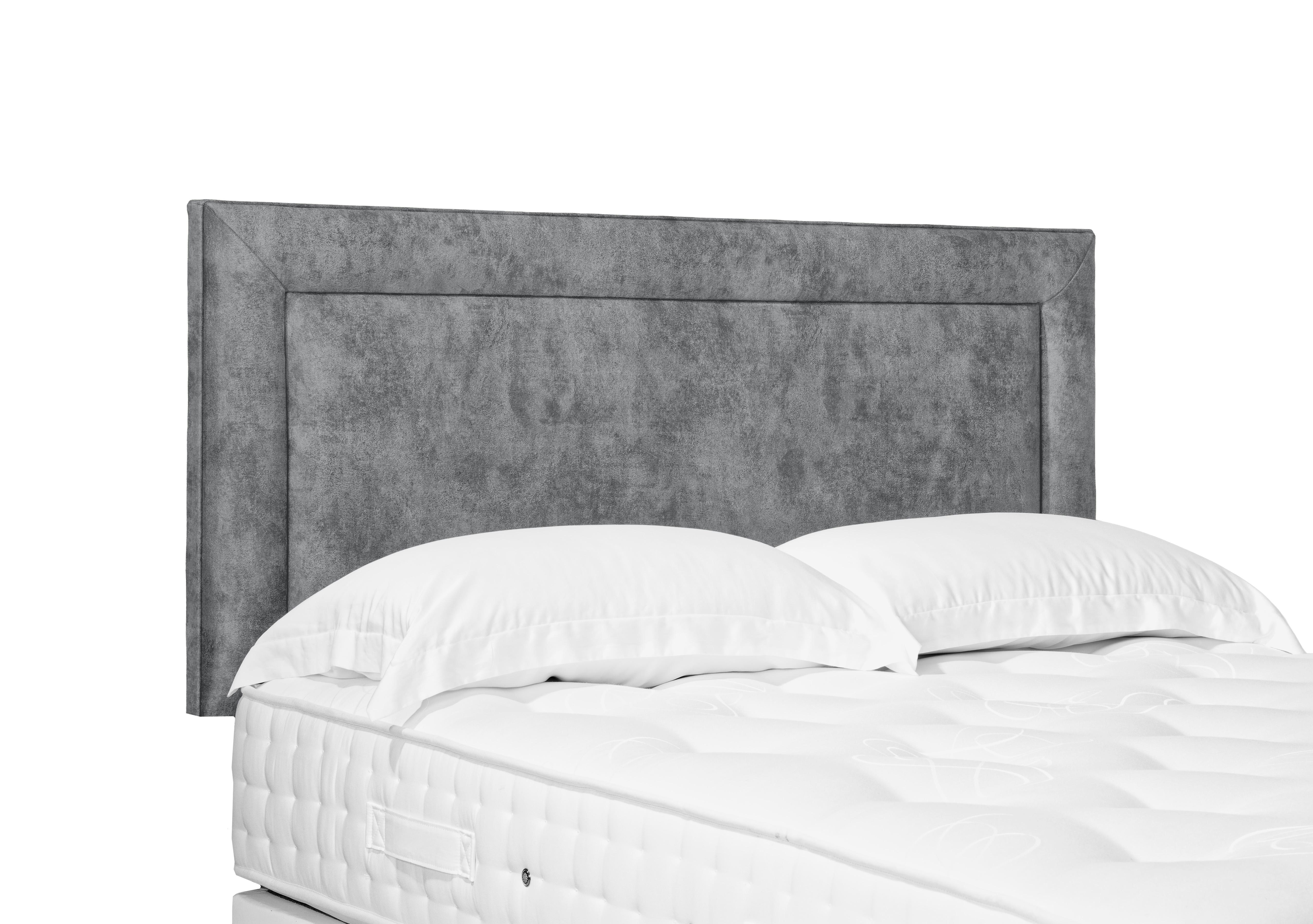 Artisan Collection Foley Standard Strutted Headboard in Daytona Silver on Furniture Village