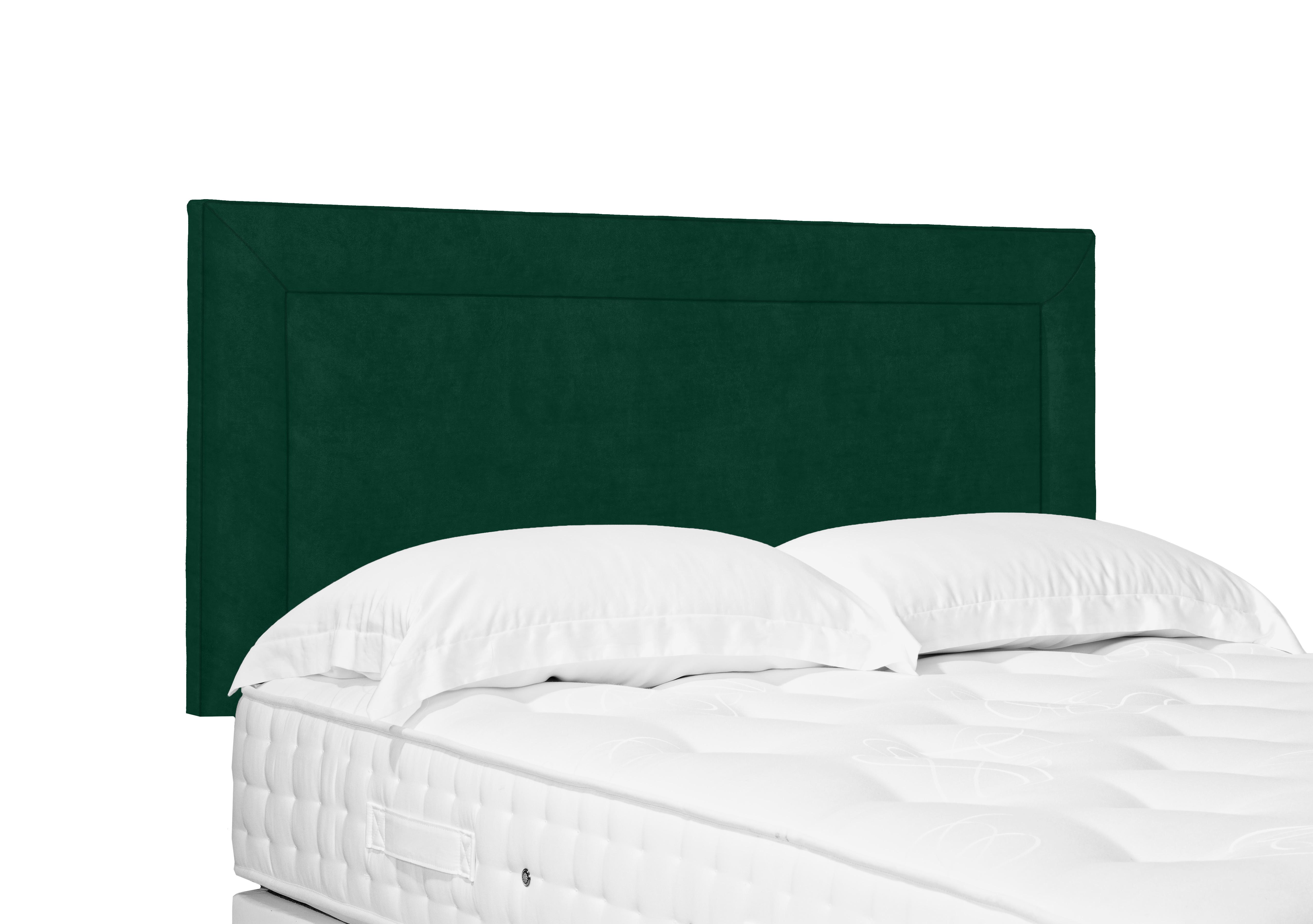 Artisan Collection Foley Standard Strutted Headboard in Plush Emerald on Furniture Village