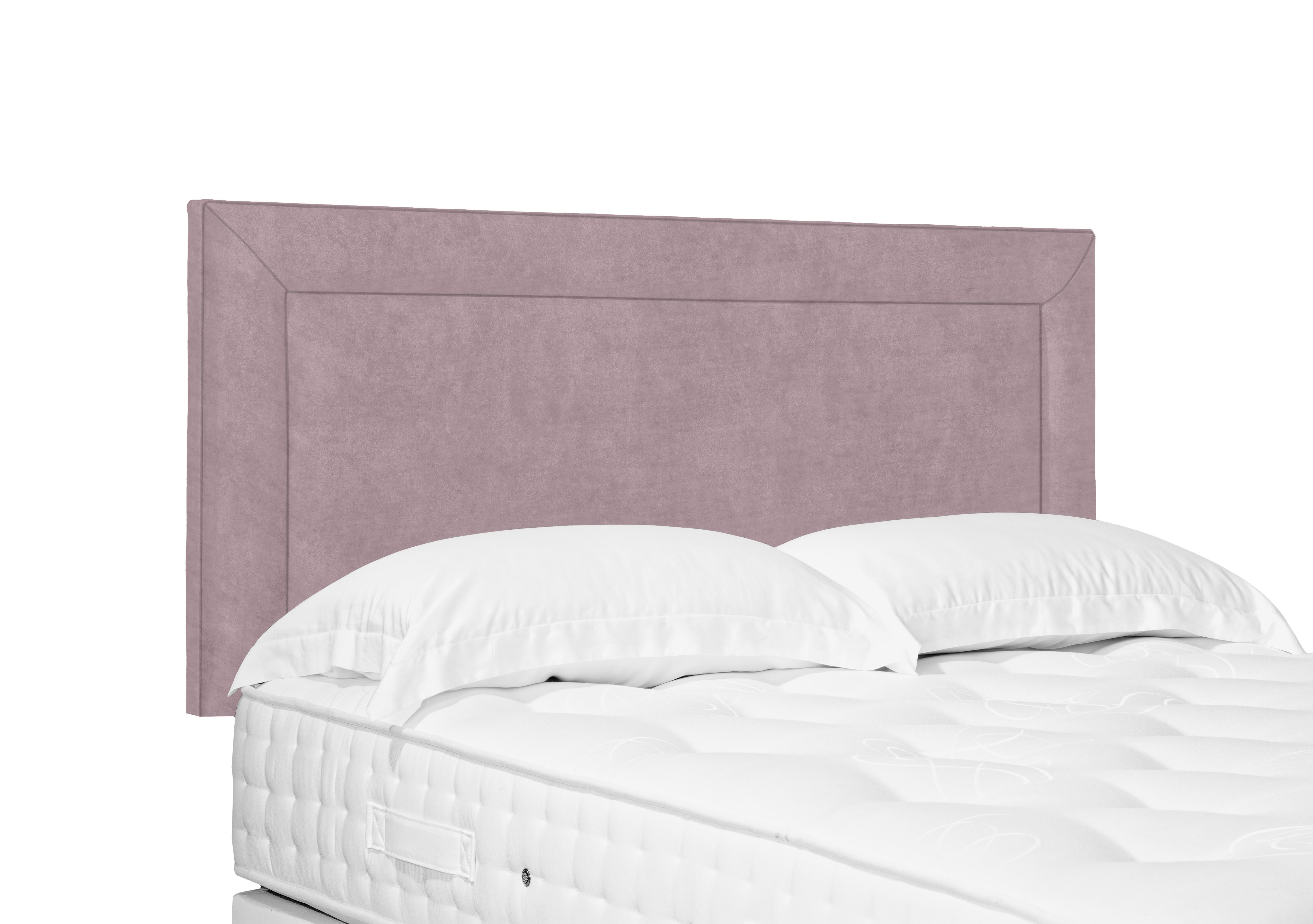 Foley Standard Strutted Headboard in Plush Lilac on Furniture Village