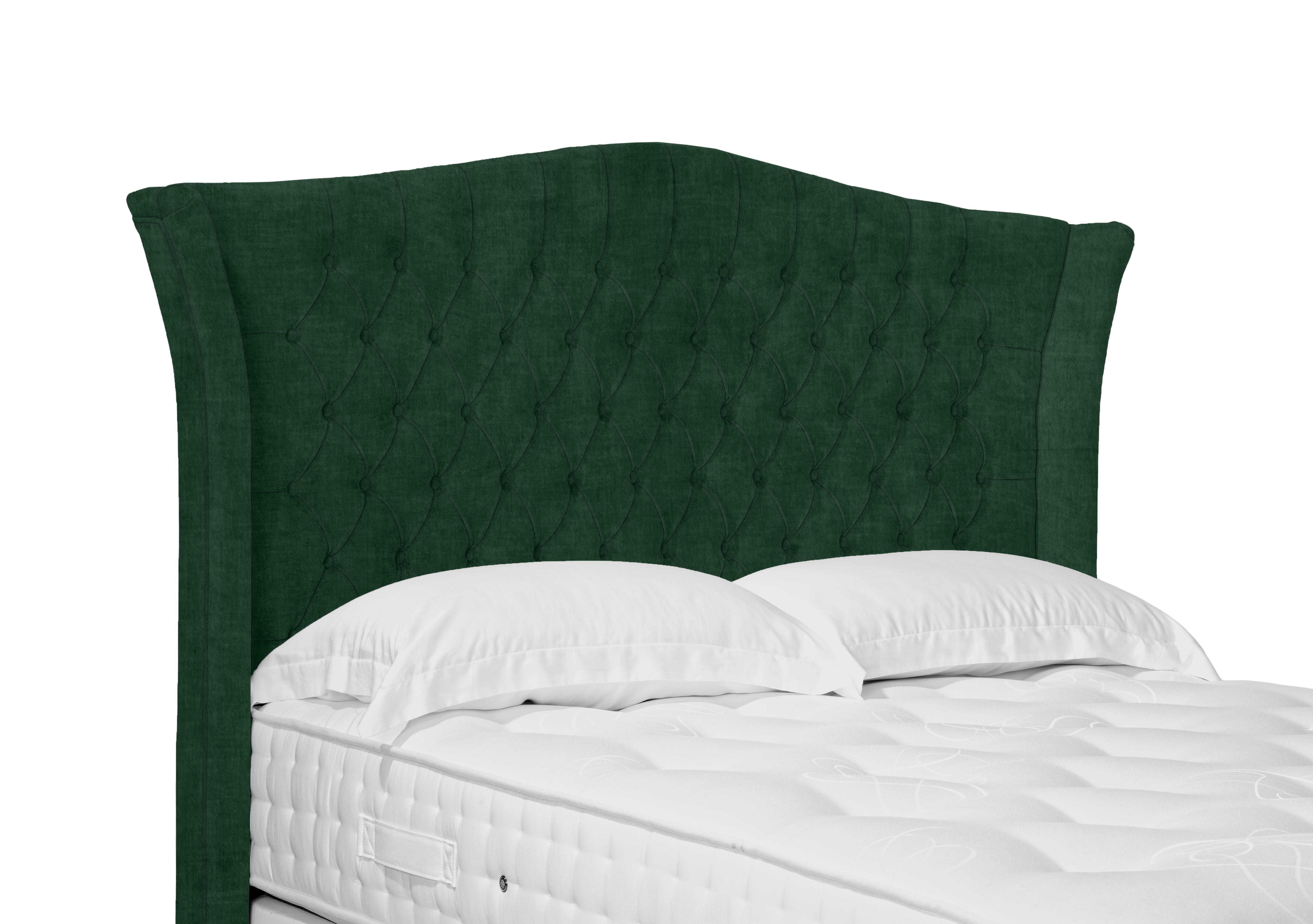 Haven High Floor Standing Headboard in 502 Tormaline Green on Furniture Village