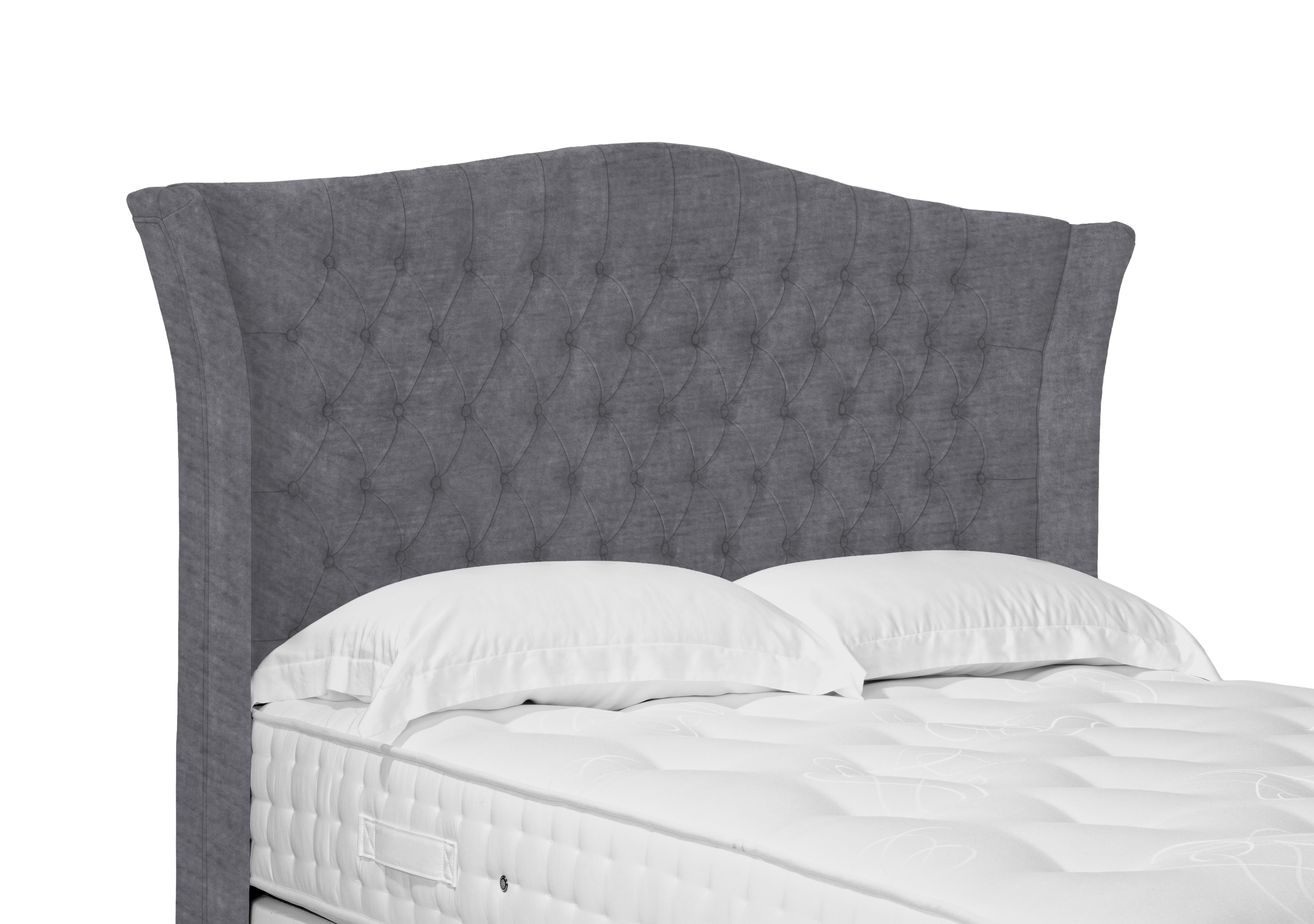 Artisan Collection Haven High Floor Standing Headboard in Aston Steel on Furniture Village