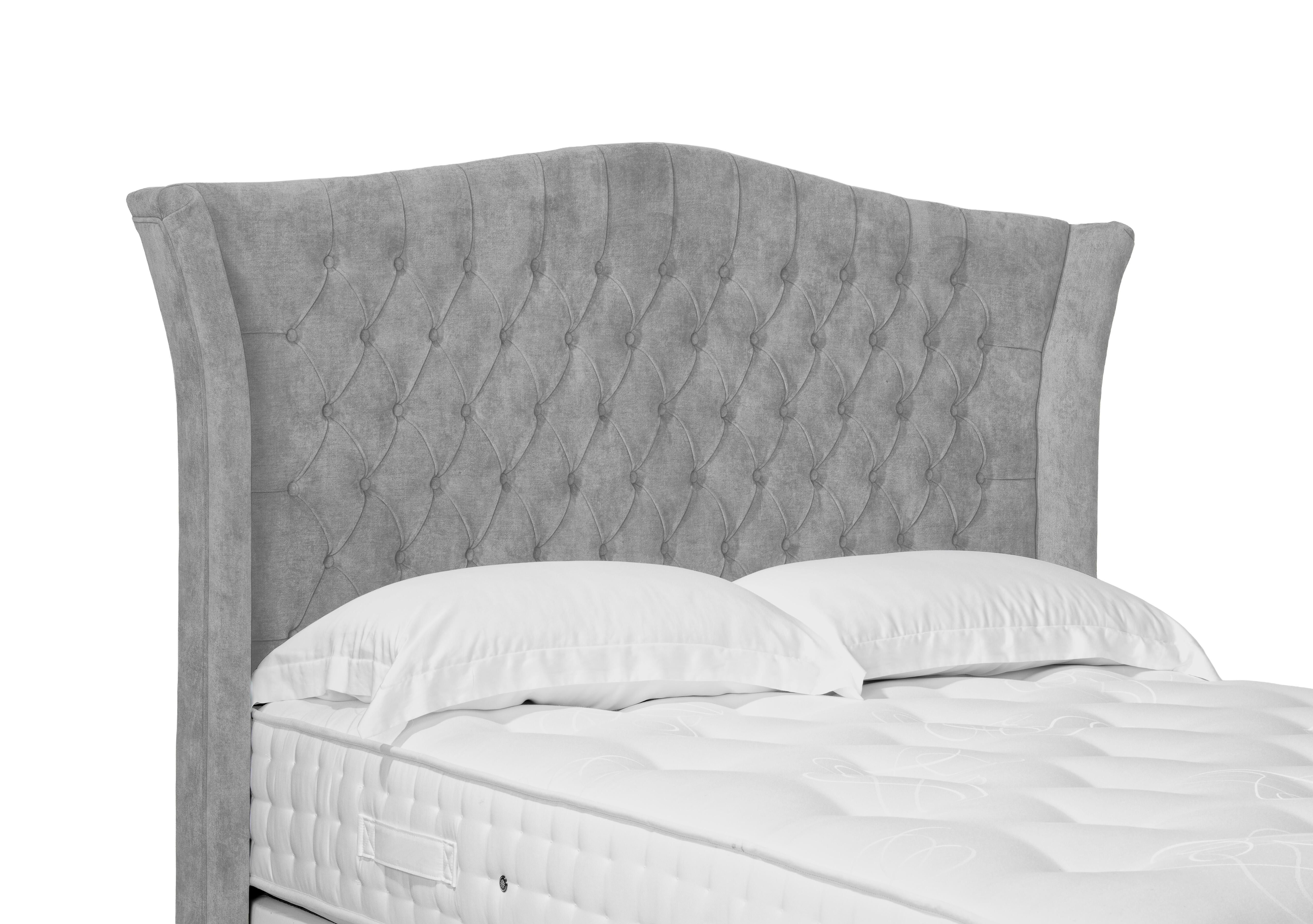Artisan Collection Haven High Floor Standing Headboard in Dapple Sterling on Furniture Village