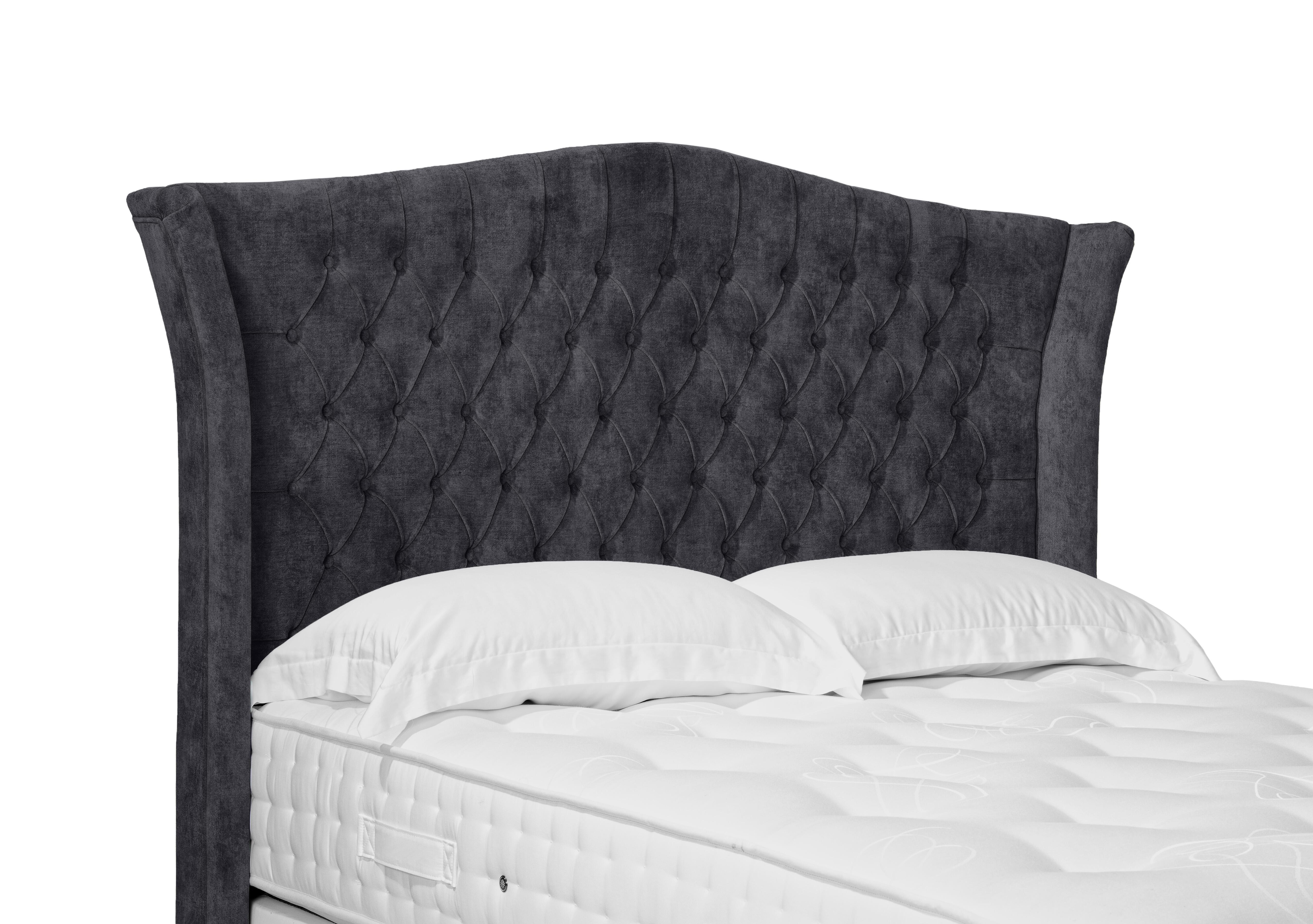 Artisan Collection Haven High Floor Standing Headboard in Daytona Coal on Furniture Village