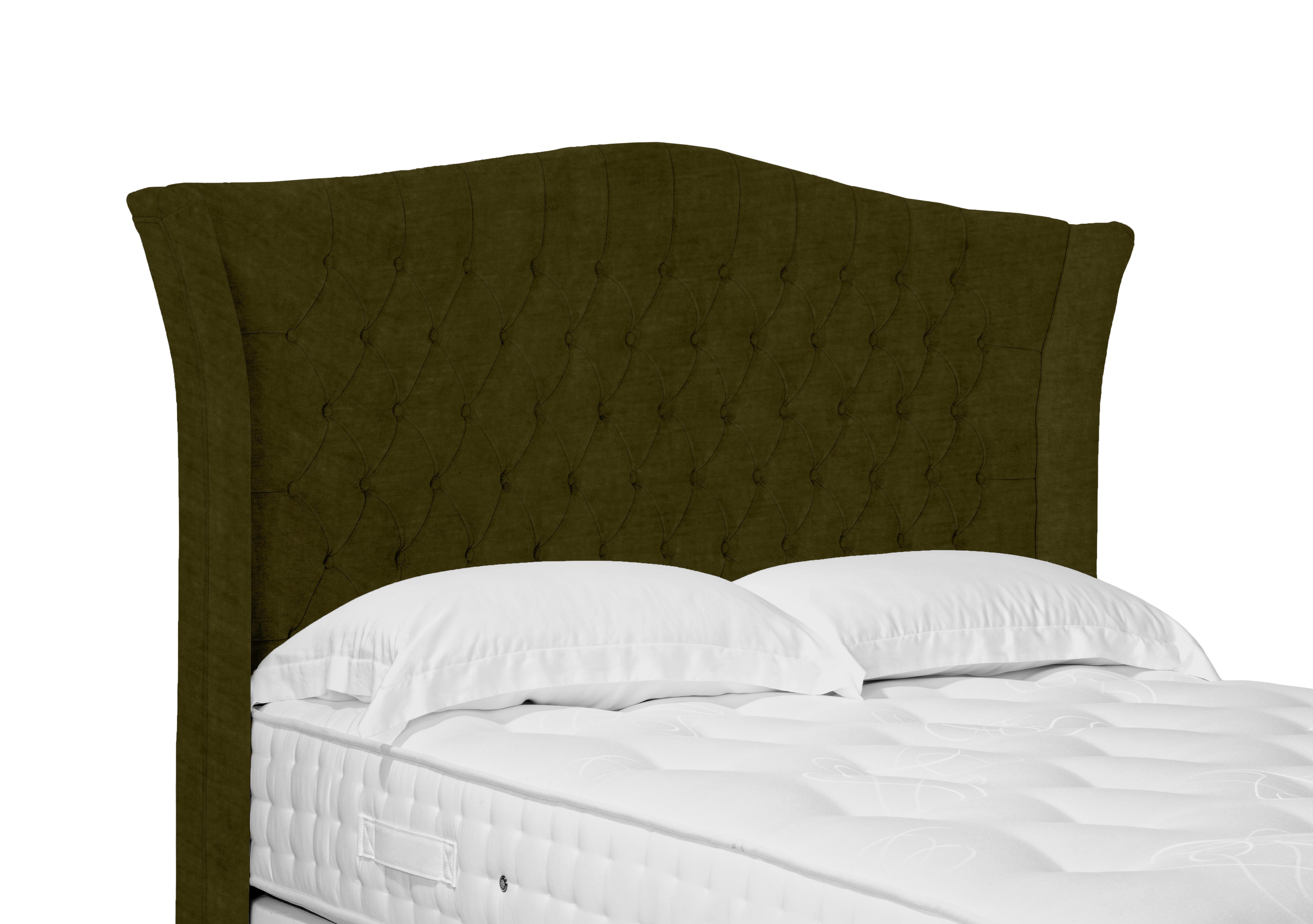 Artisan Collection Haven High Floor Standing Headboard in Milan Khaki on Furniture Village