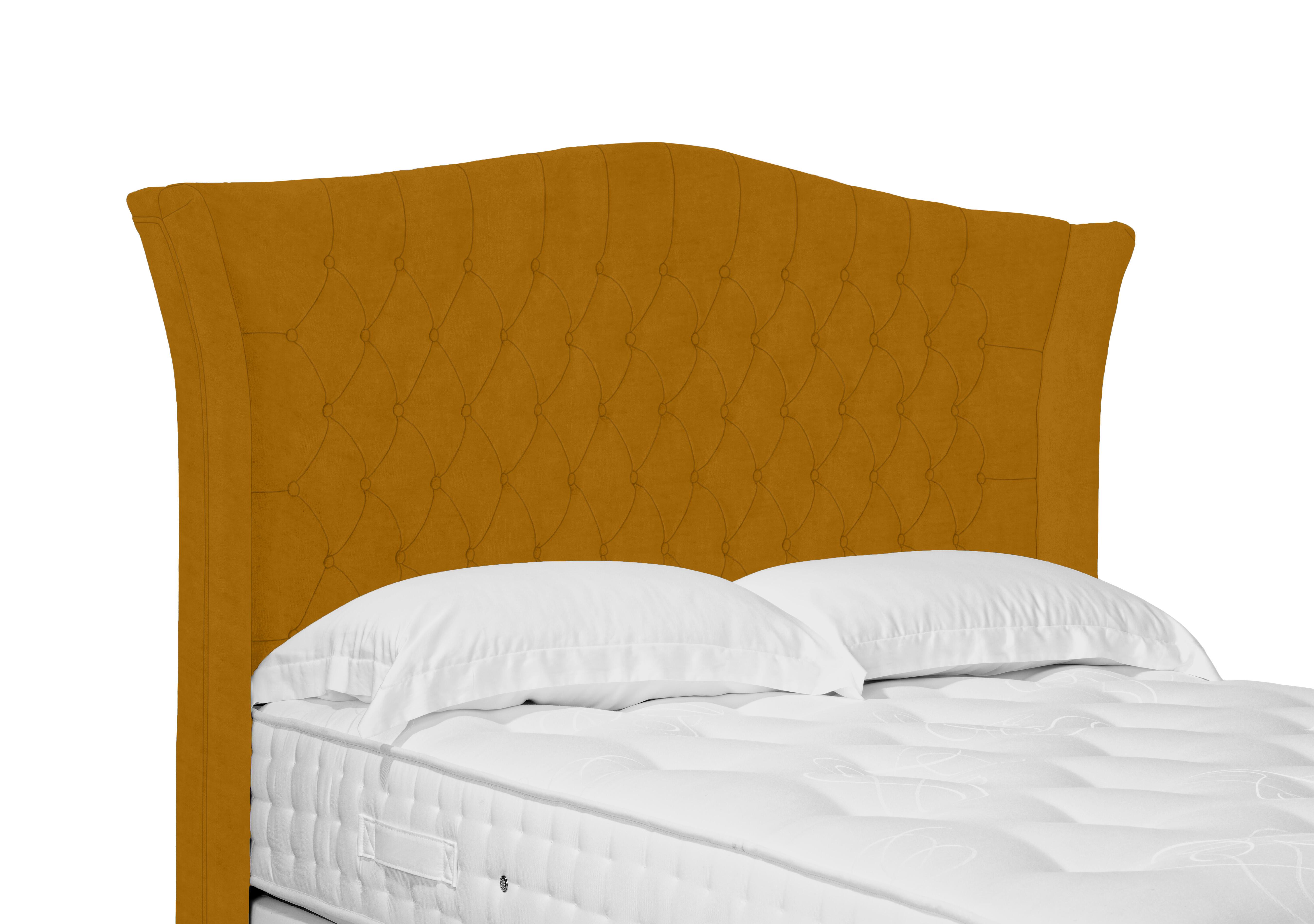 Artisan Collection Haven High Floor Standing Headboard in Plush Corn on Furniture Village