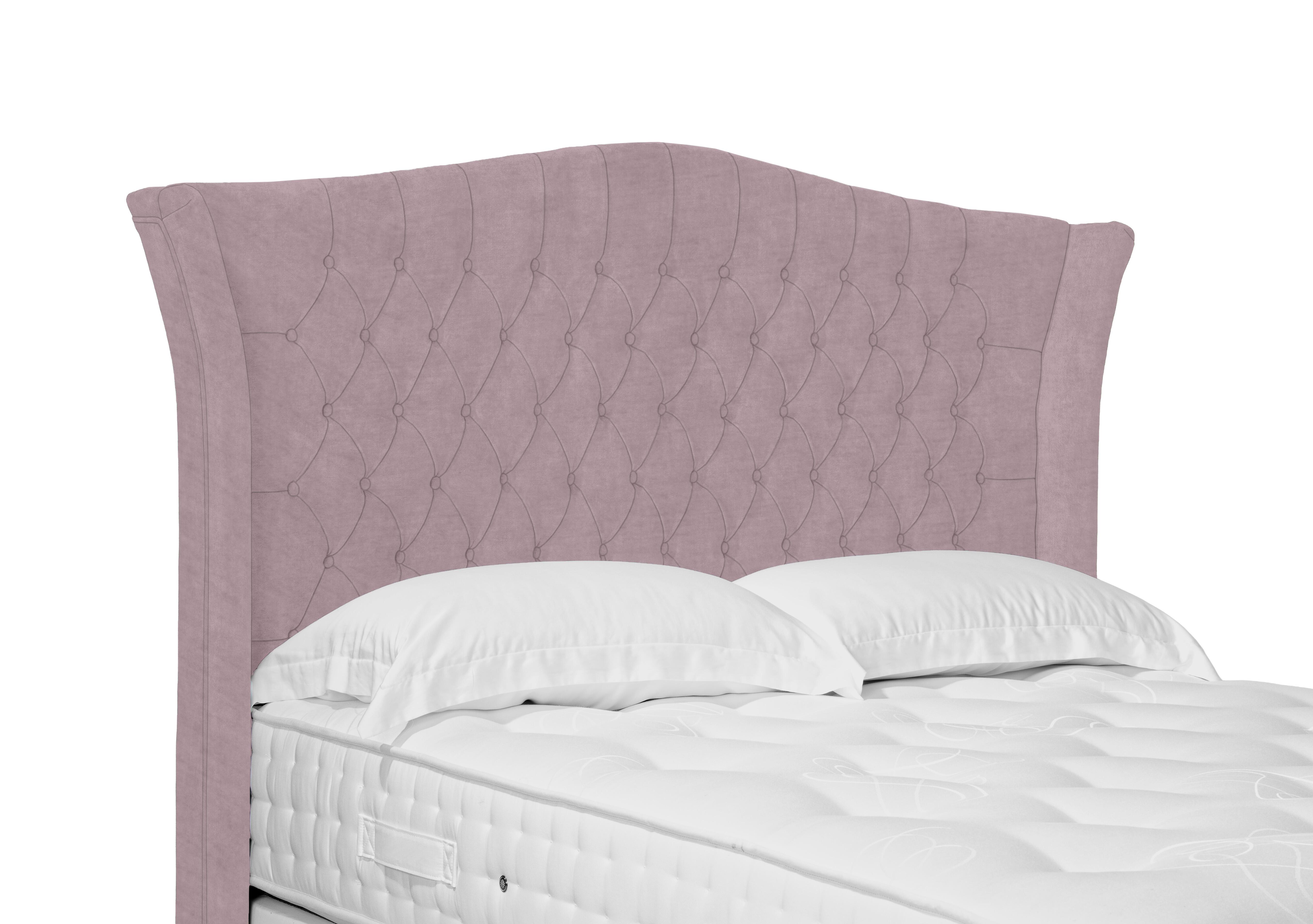 Artisan Collection Haven High Floor Standing Headboard in Plush Lilac on Furniture Village