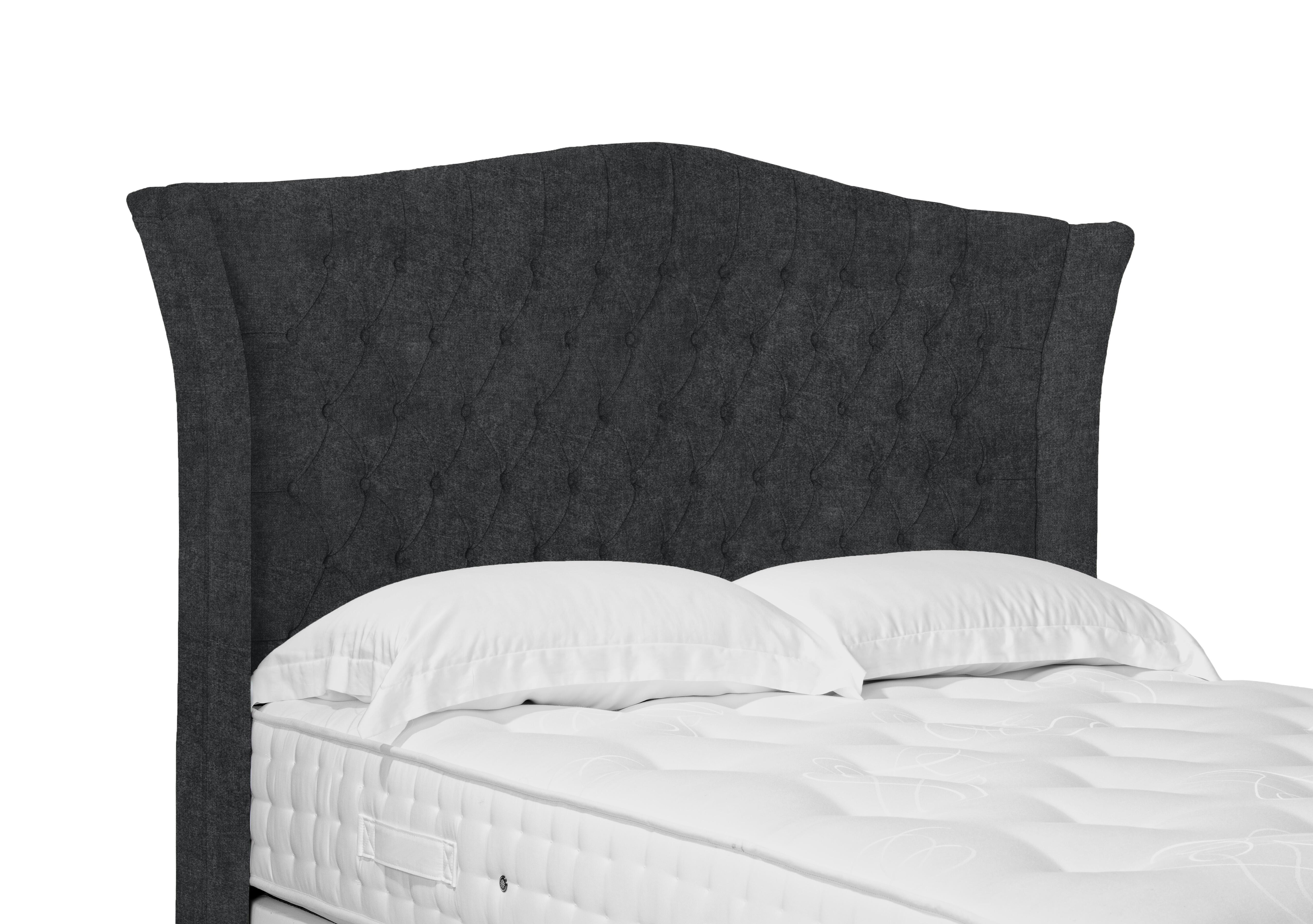 Artisan Collection Haven High Floor Standing Headboard in Tweed Charcoal on Furniture Village