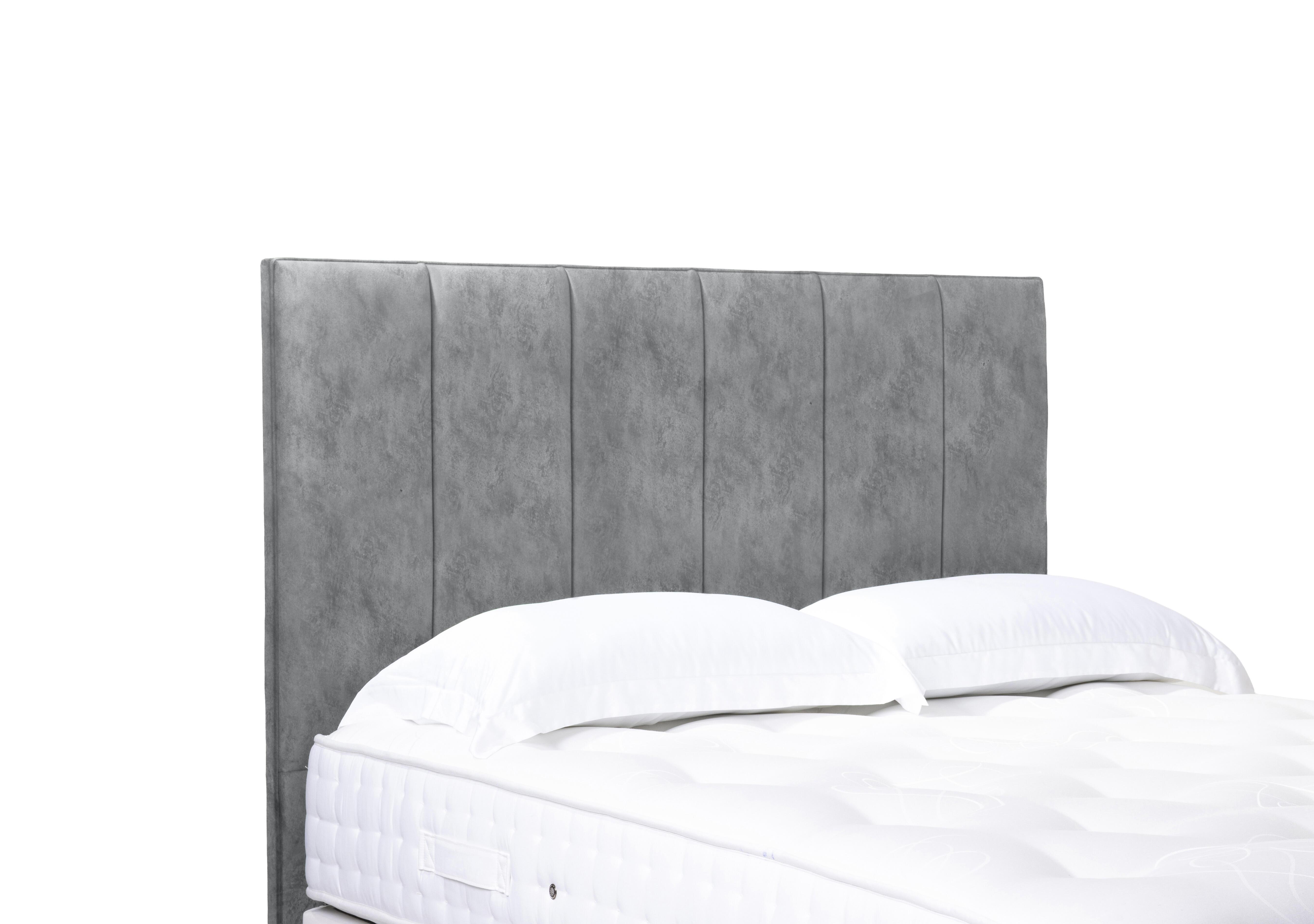 Artisan Collection Heyman High Floor Standing Headboard in Daytona Silver on Furniture Village