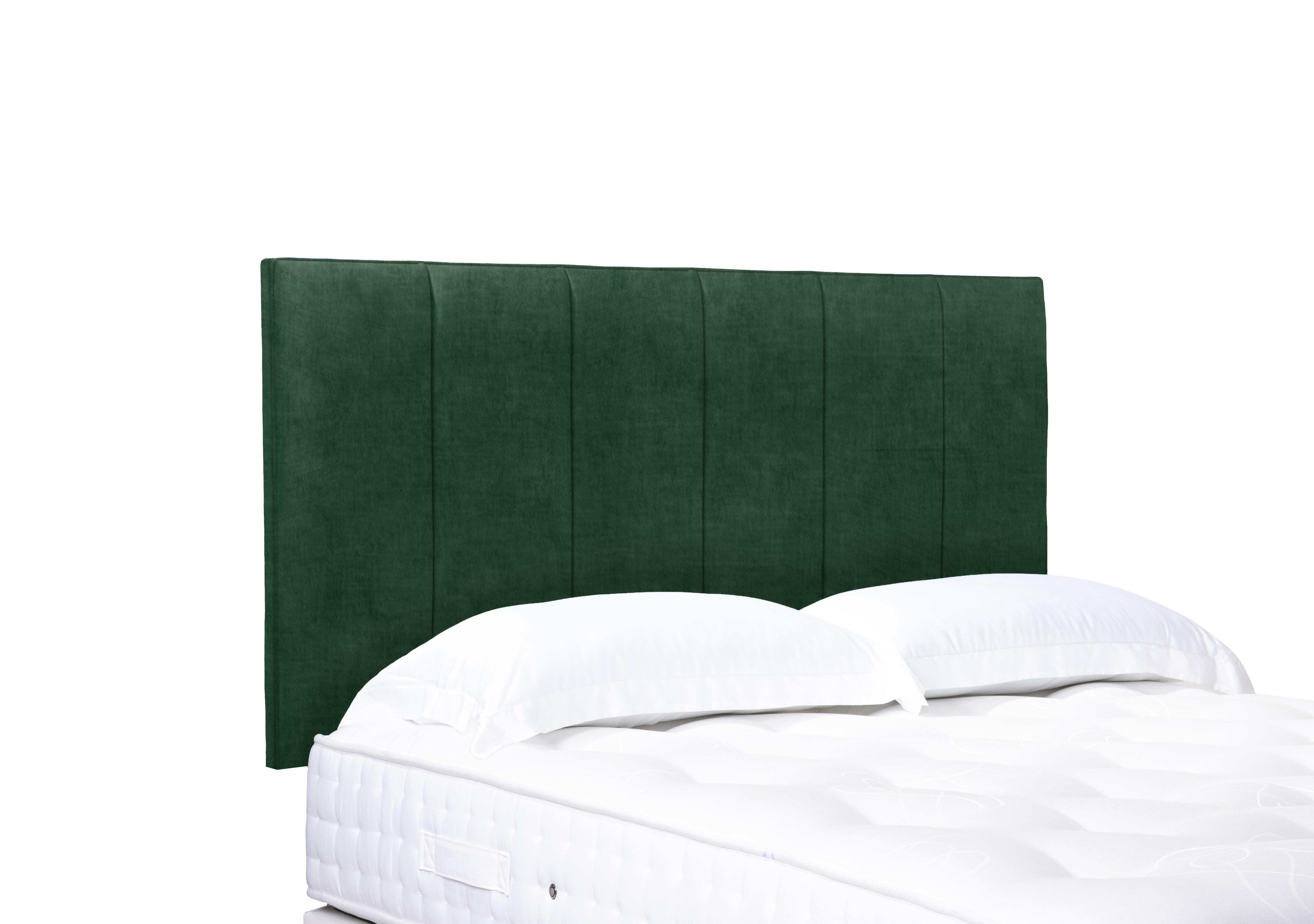 Heyman High Strutted Headboard in 502 Tormaline Green on Furniture Village