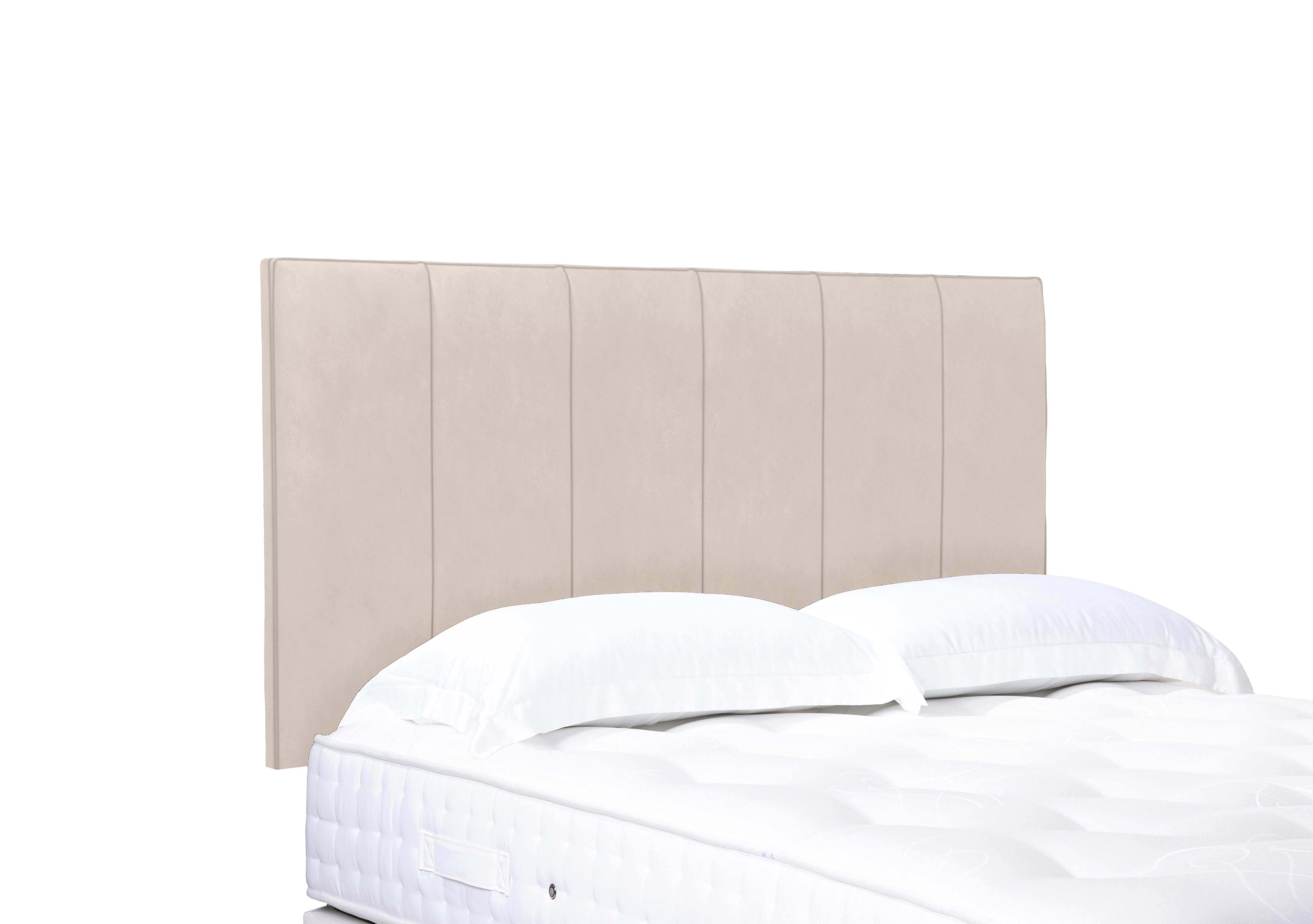 Artisan Collection Heyman High Strutted Headboard in 901 Sandstone Pearl on Furniture Village