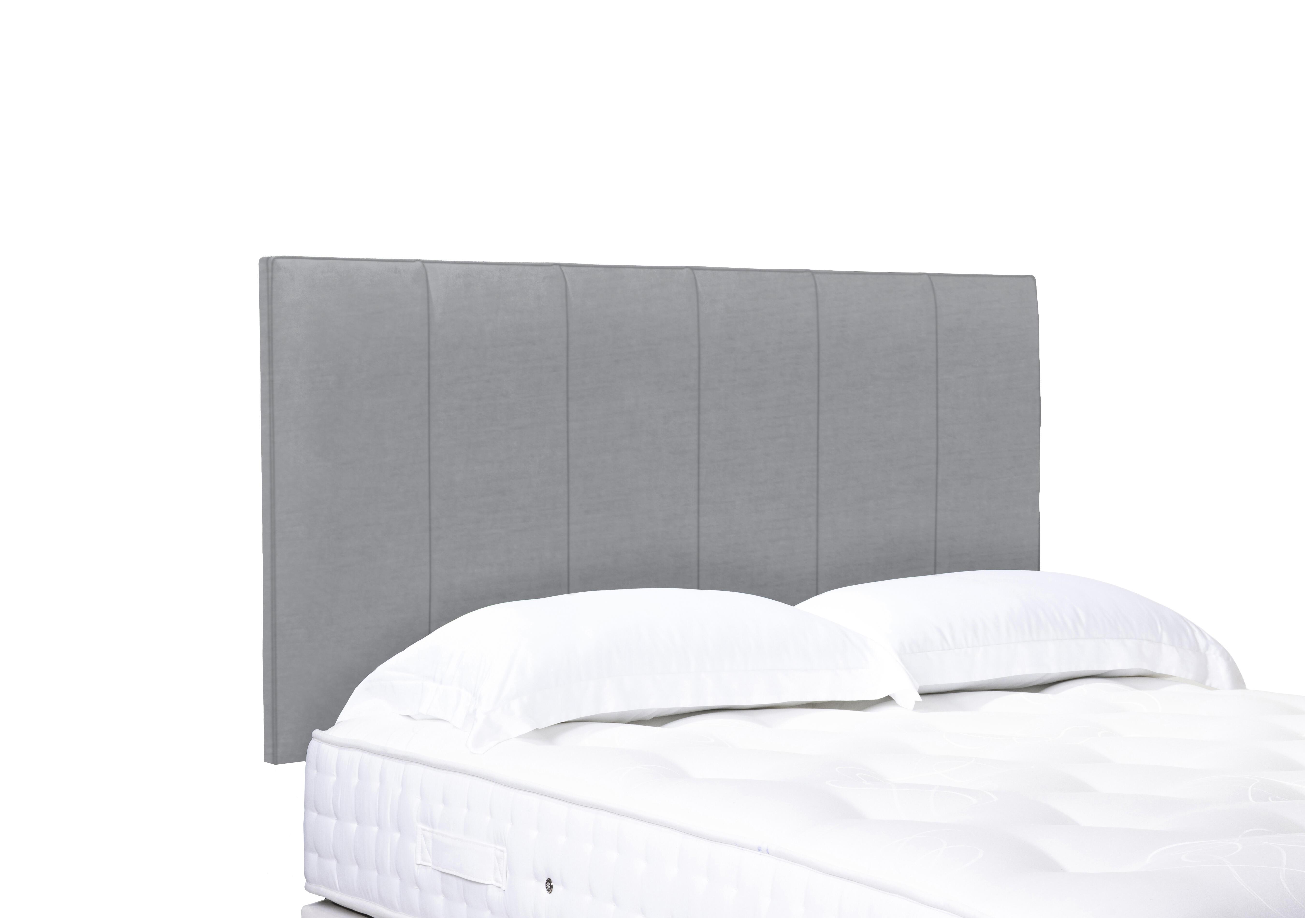 Artisan Collection Heyman High Strutted Headboard in Aston Silver on Furniture Village