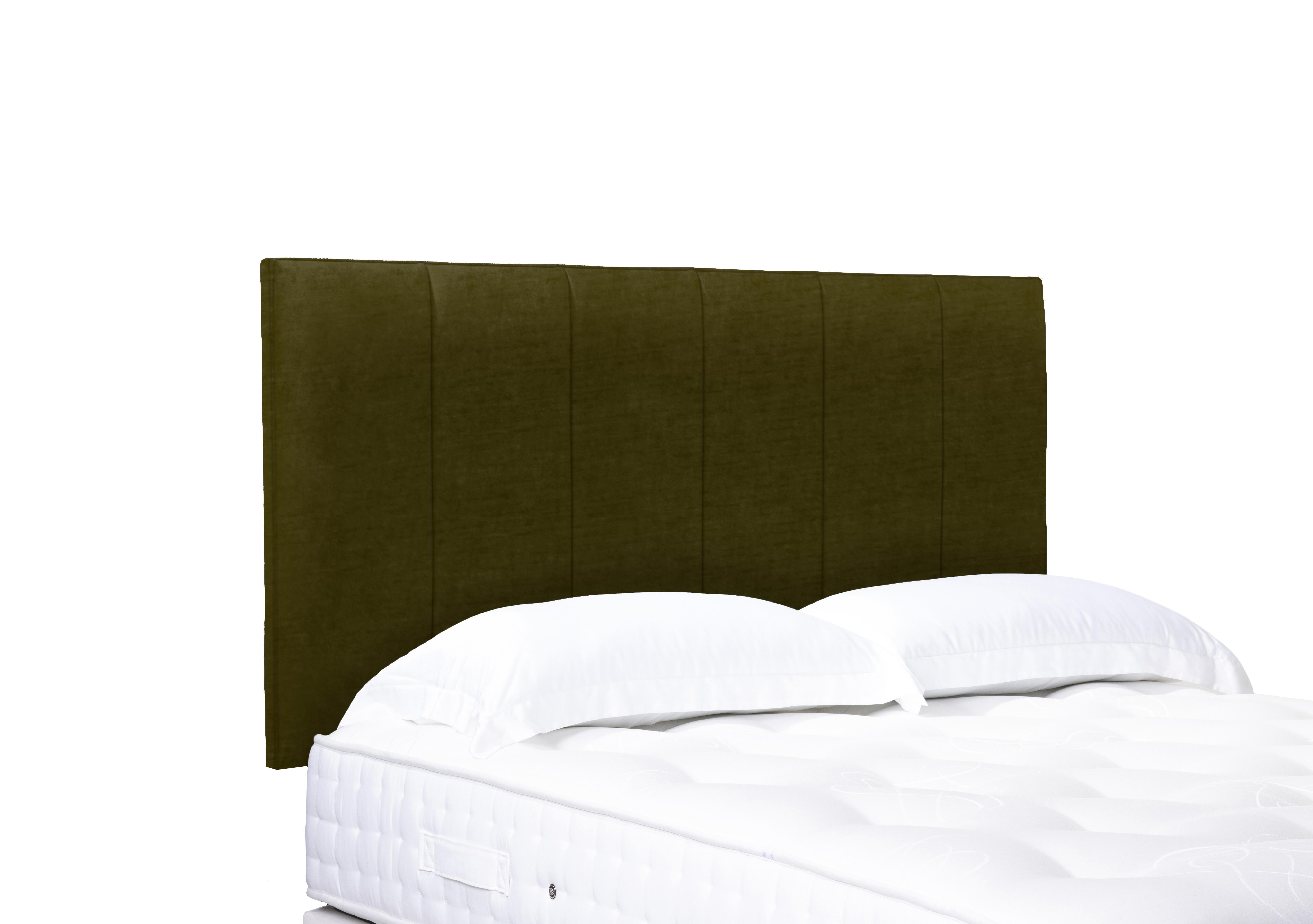 Artisan Collection Heyman High Strutted Headboard in Milan Khaki on Furniture Village