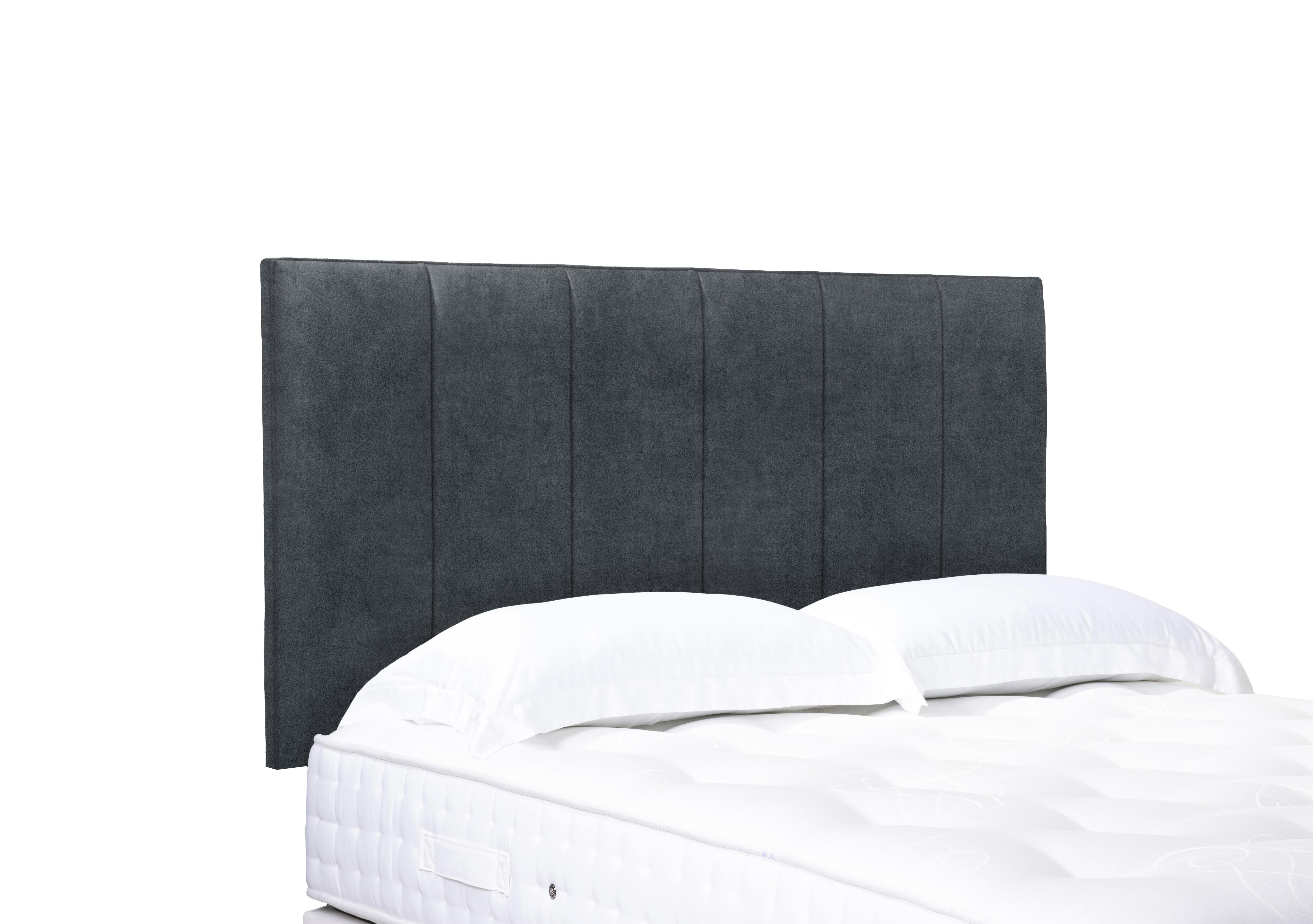 Artisan Collection Heyman High Strutted Headboard in Plain Onyx on Furniture Village
