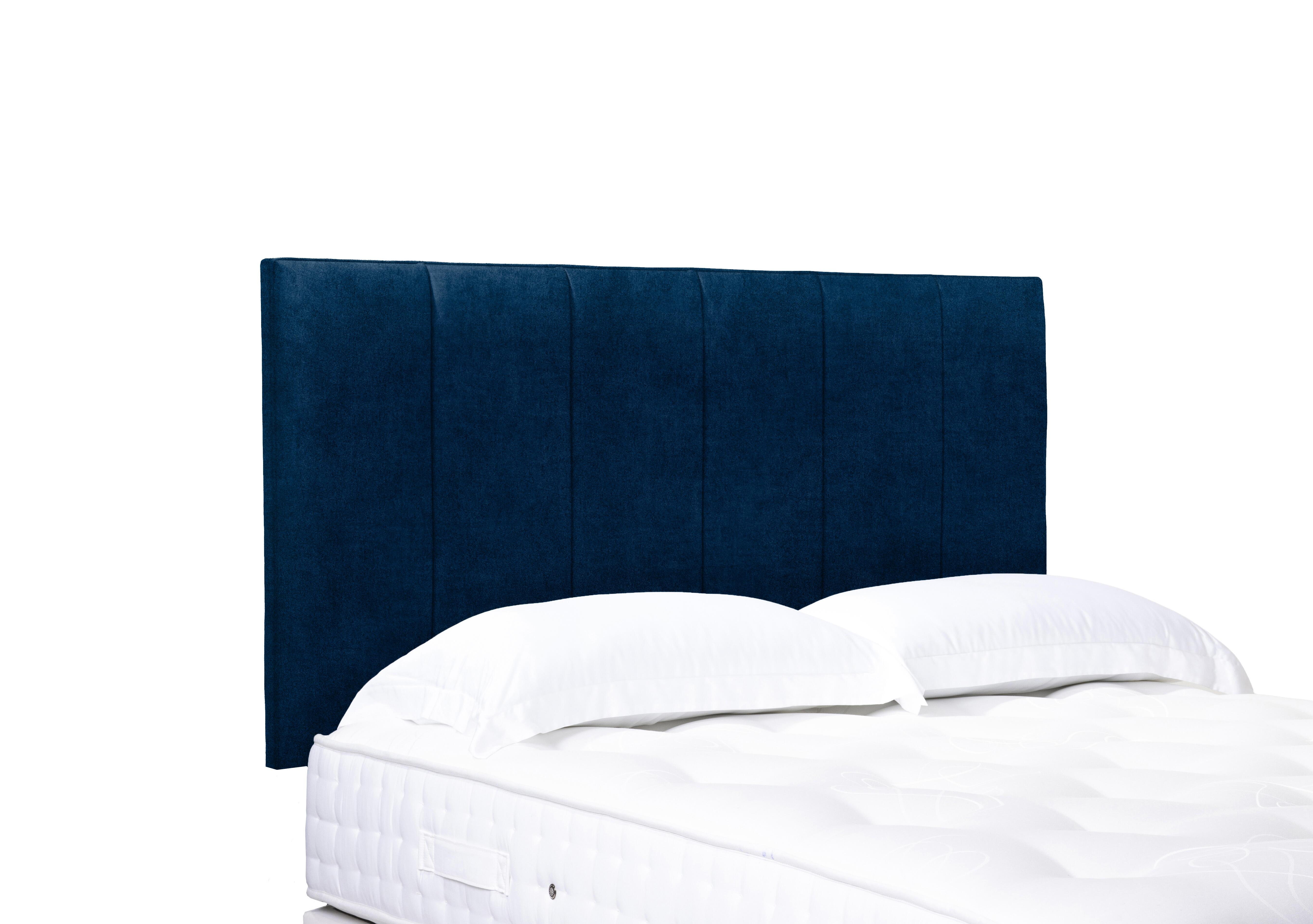 Artisan Collection Heyman High Strutted Headboard in Plain Sapphire on Furniture Village