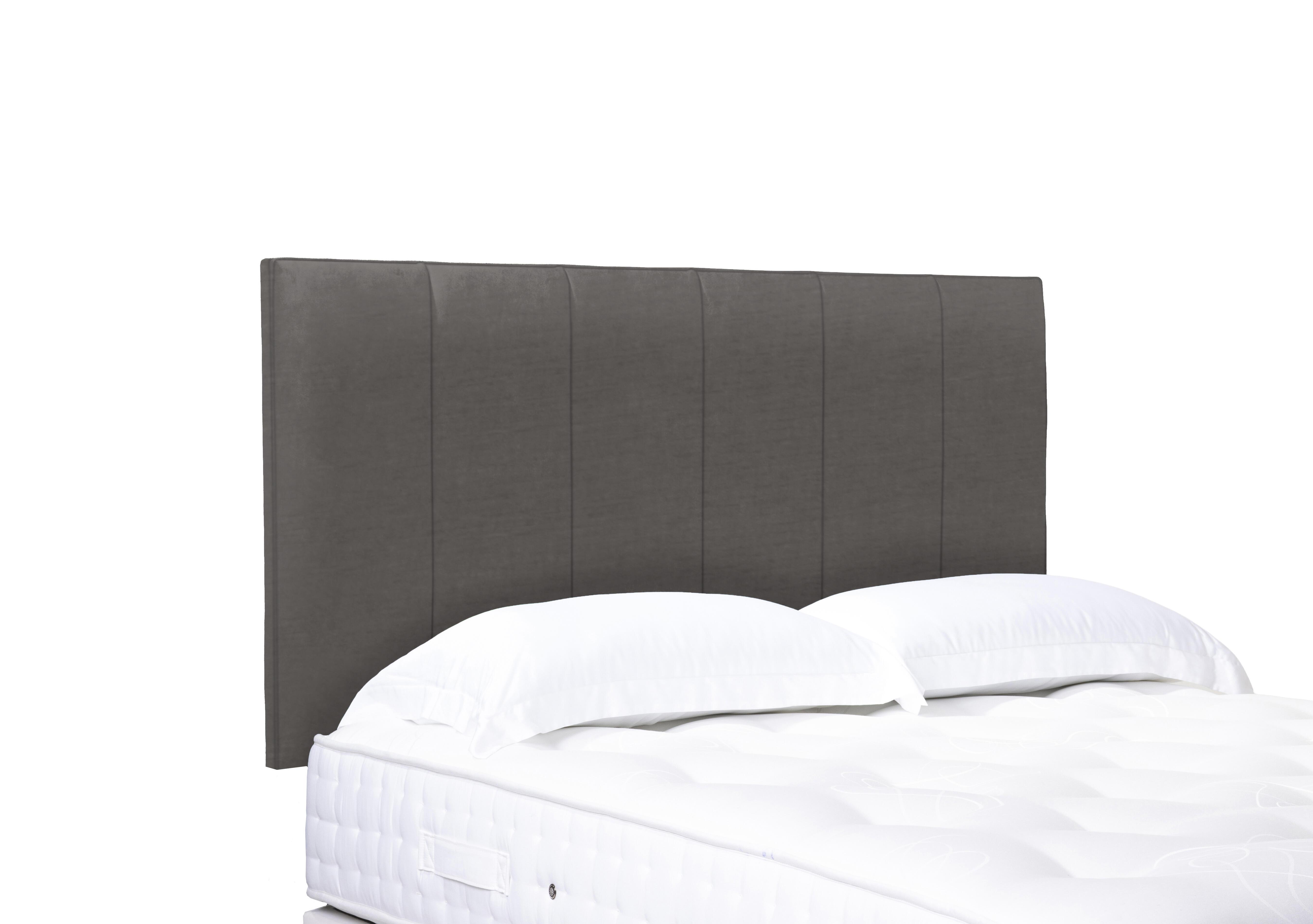 Artisan Collection Heyman High Strutted Headboard in Plush Mole on Furniture Village