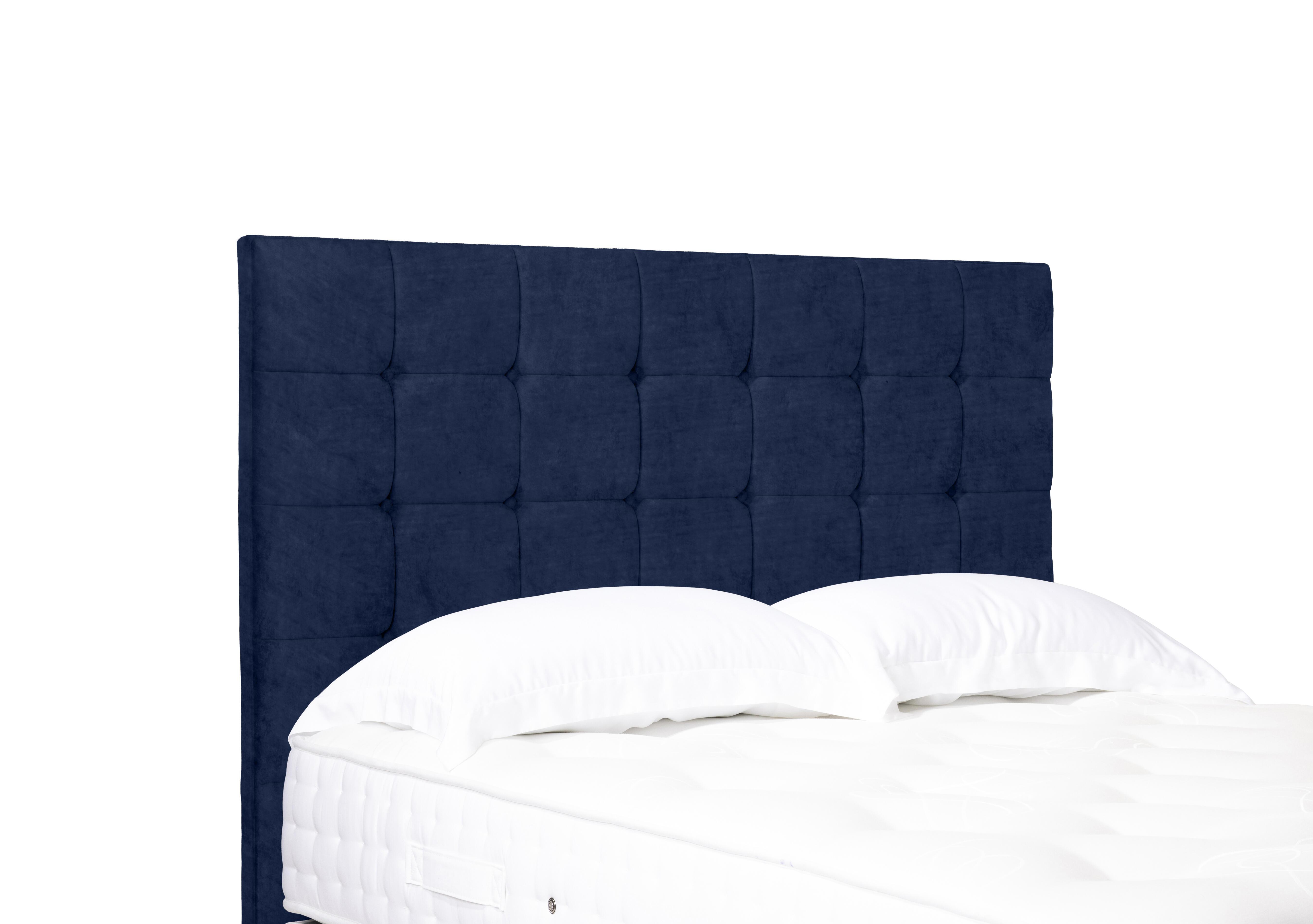 Artisan Collection Kaito High Floor Standing Headboard in Aston Navy on Furniture Village
