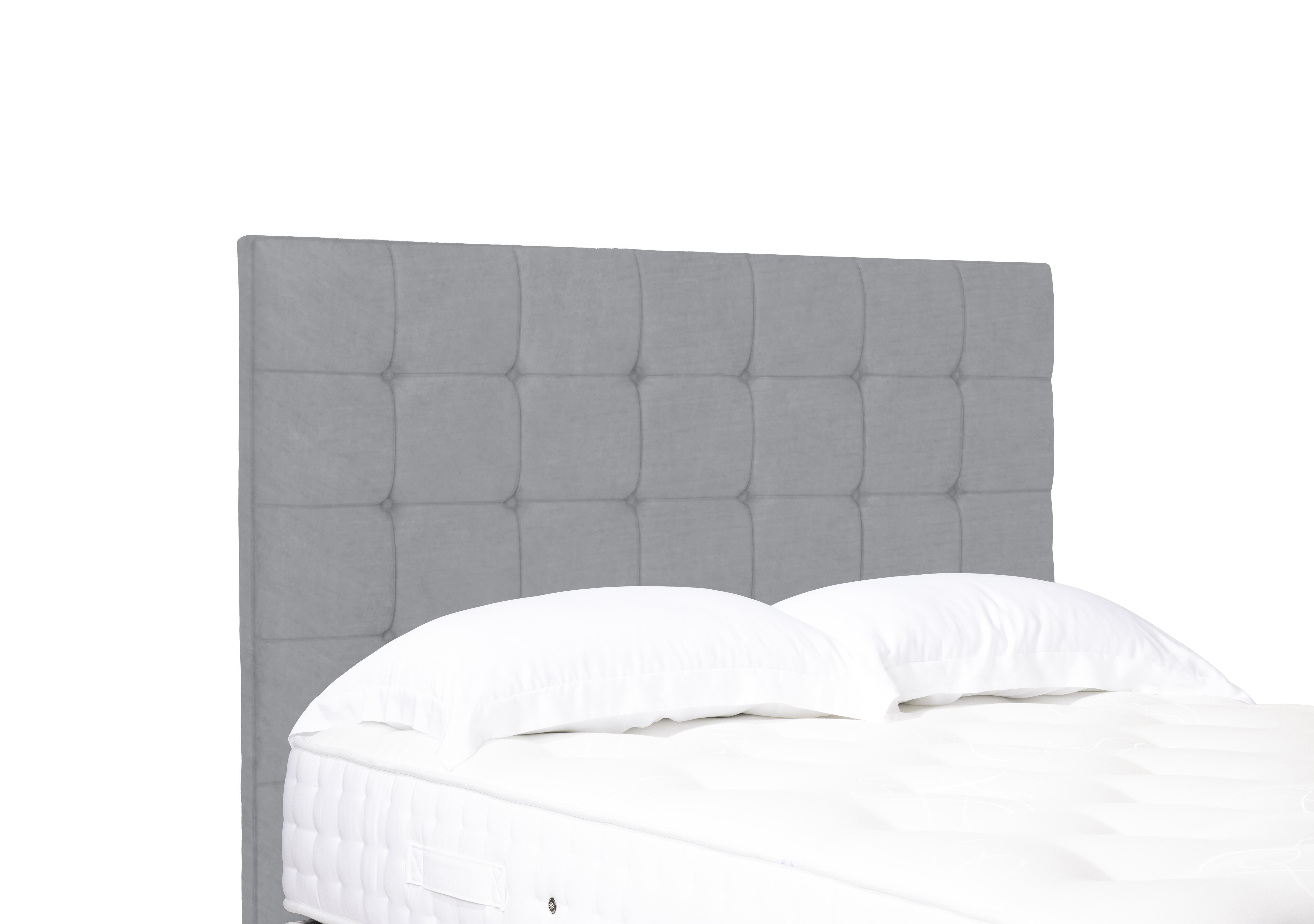 Artisan Collection Kaito High Floor Standing Headboard in Aston Silver on Furniture Village